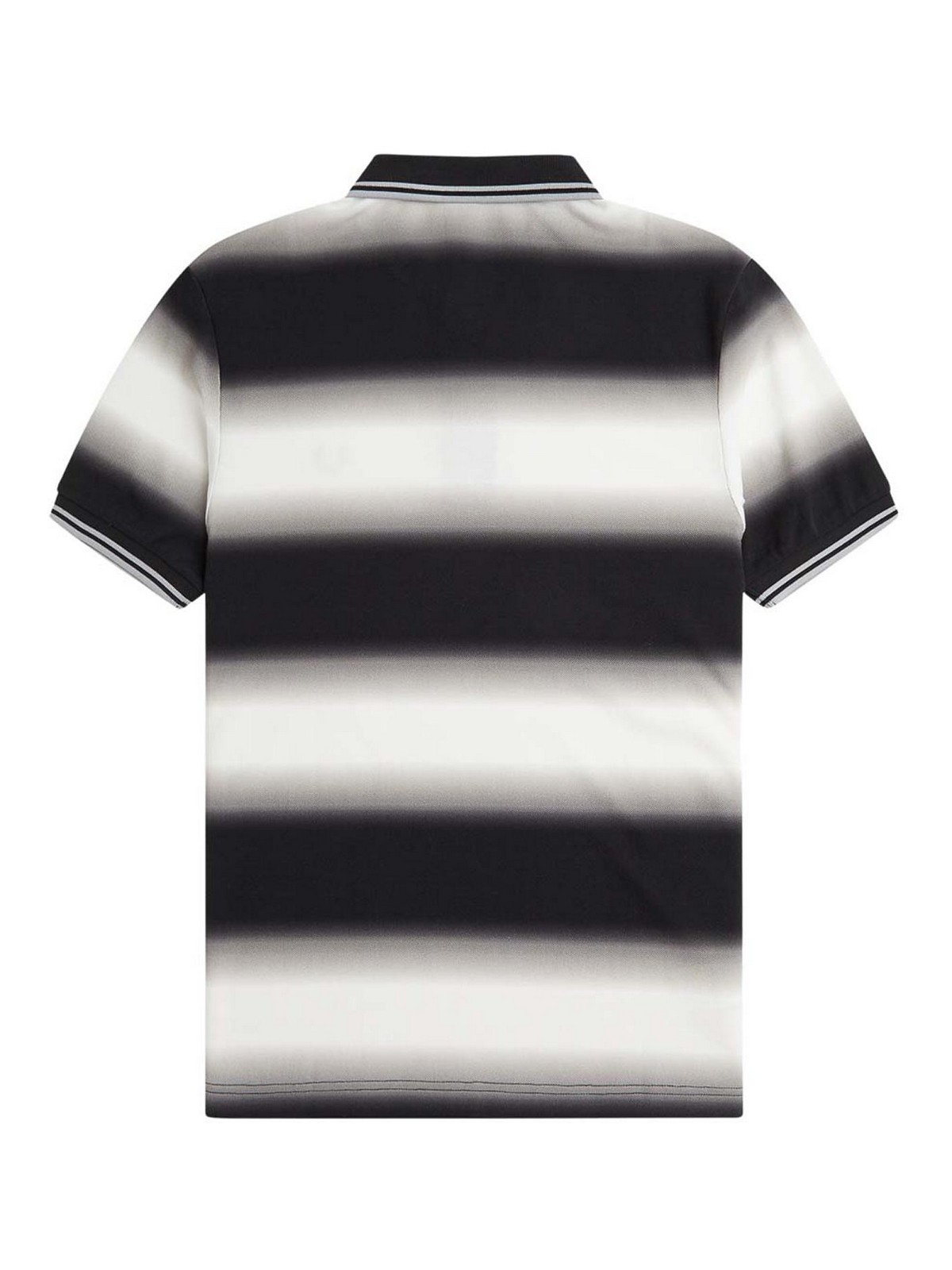 Shop Fred Perry Fp Stripe Graphic Polo Shirt In White