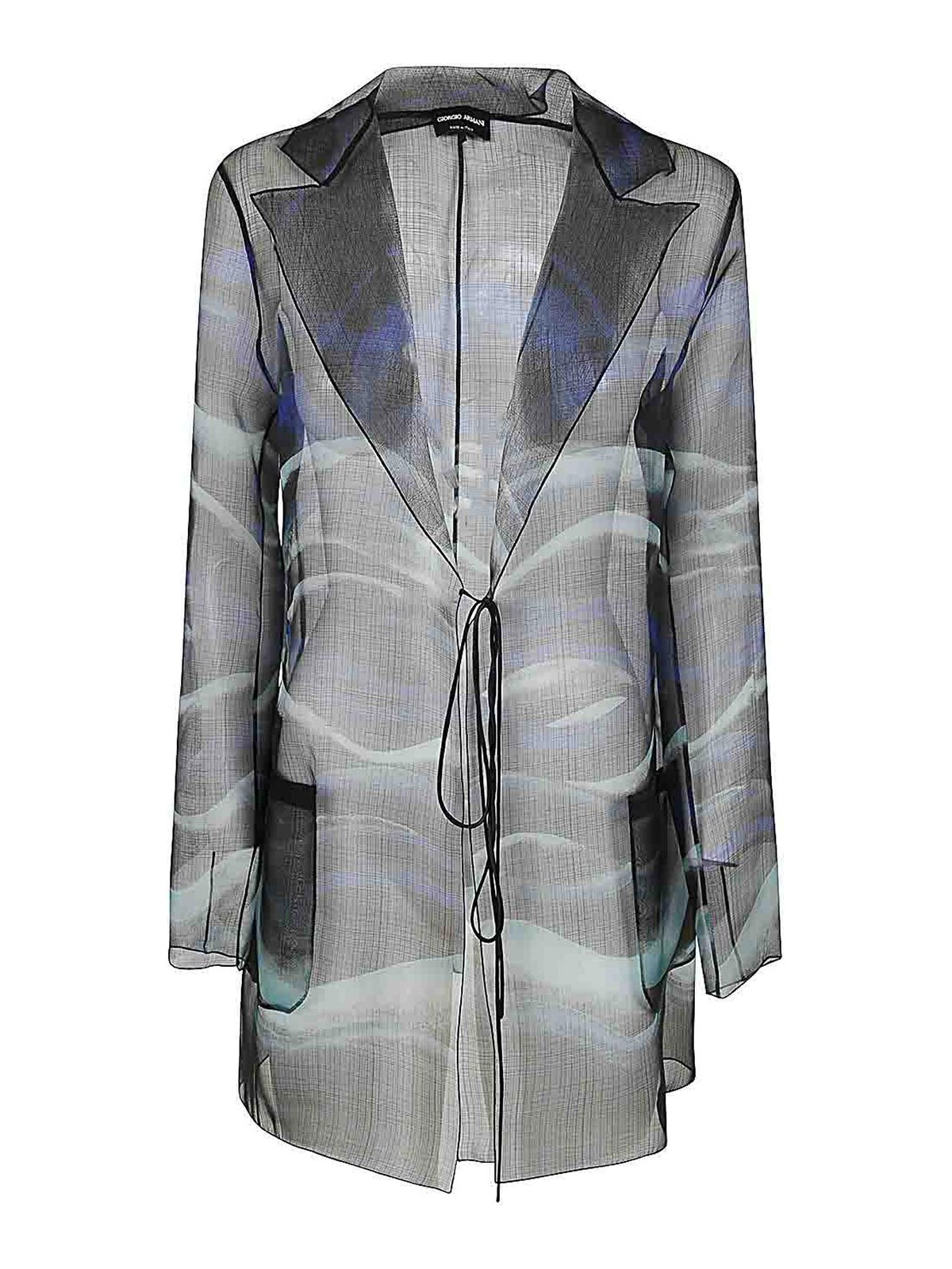 Shop Giorgio Armani Printed Jacket In Multicolour