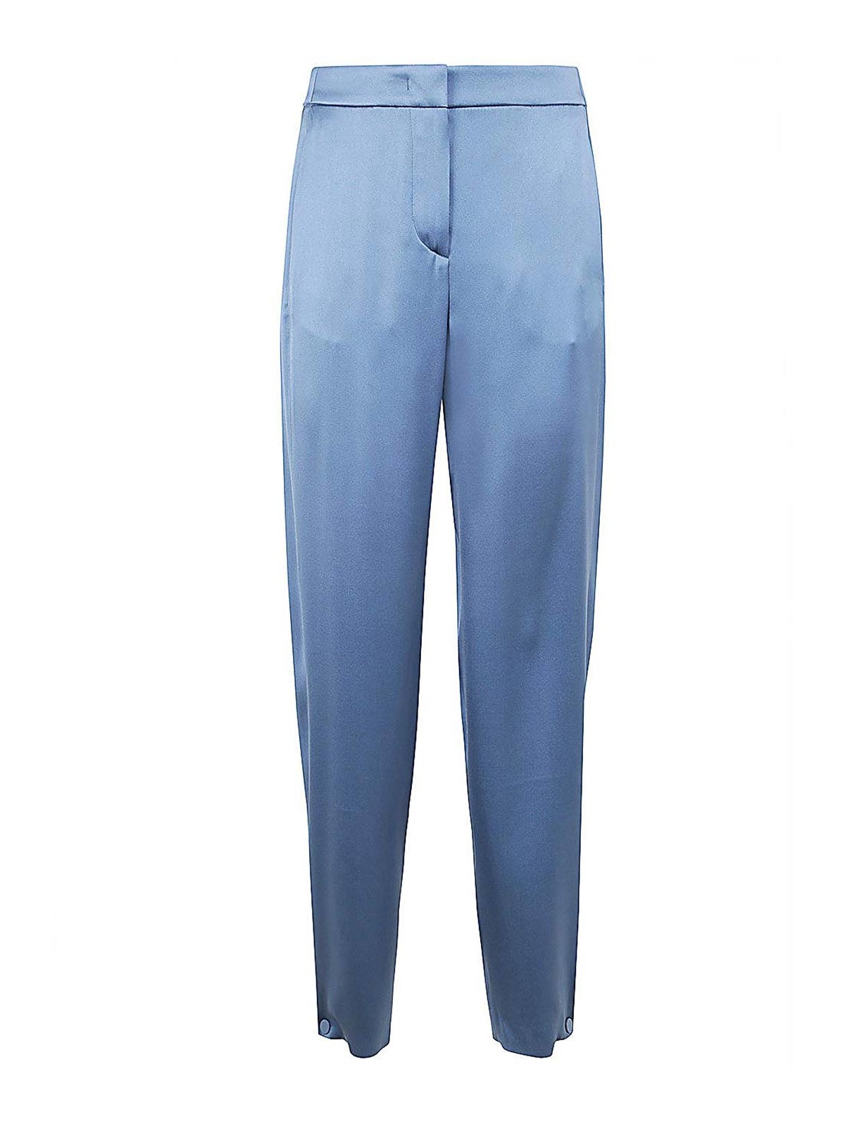 Giorgio Armani Satin Trousers In Blue