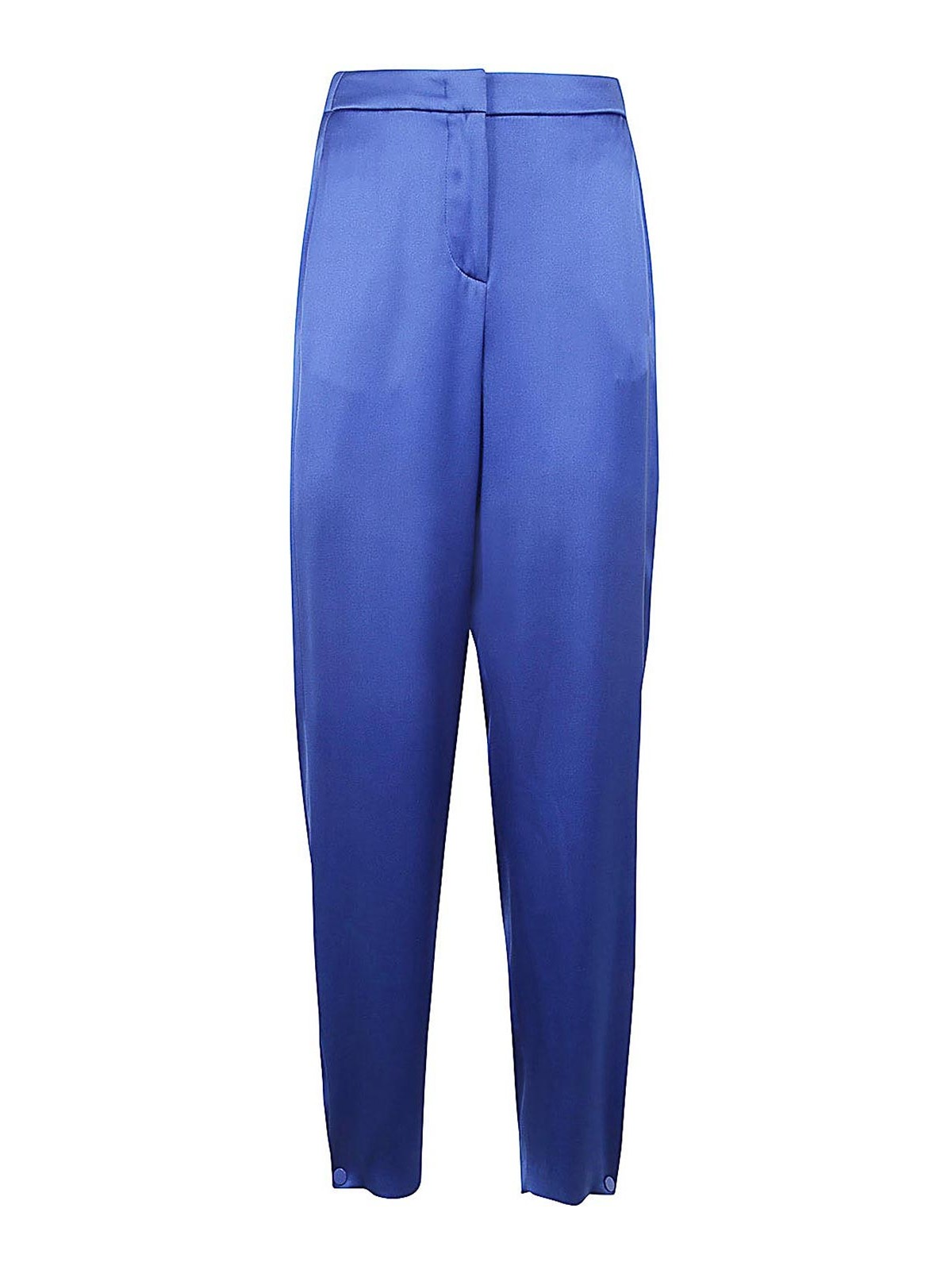 Giorgio Armani Satin Trousers In Blue