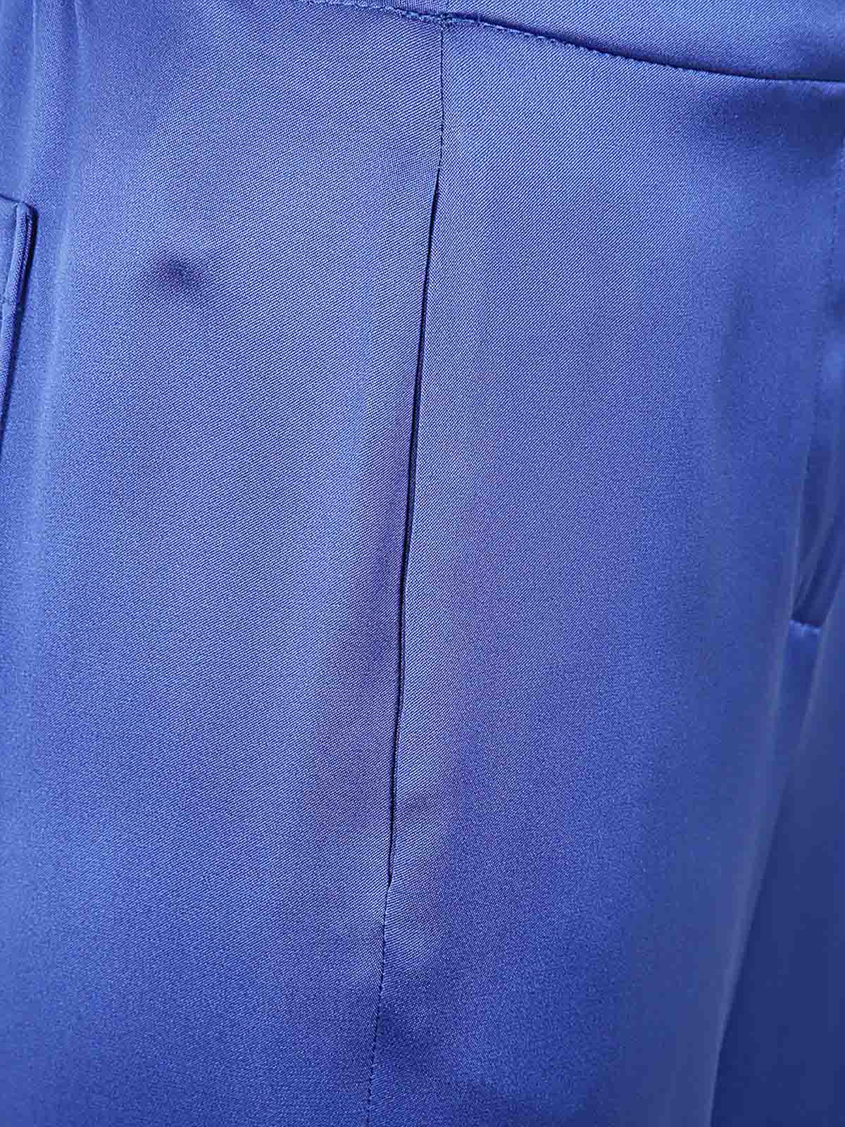 Shop Giorgio Armani Satin Pants In Blue