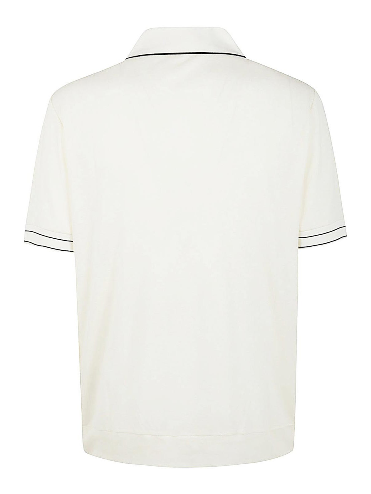 Shop Giorgio Armani Short Sleeves Polo In White
