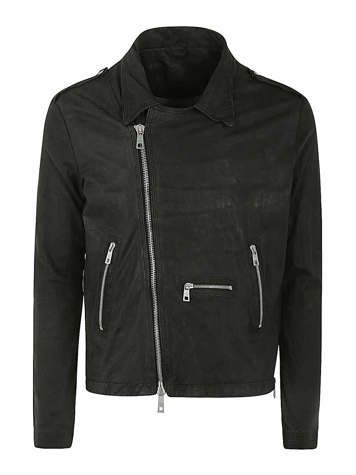 Shop Giorgio Brato Biker Jacket In Black