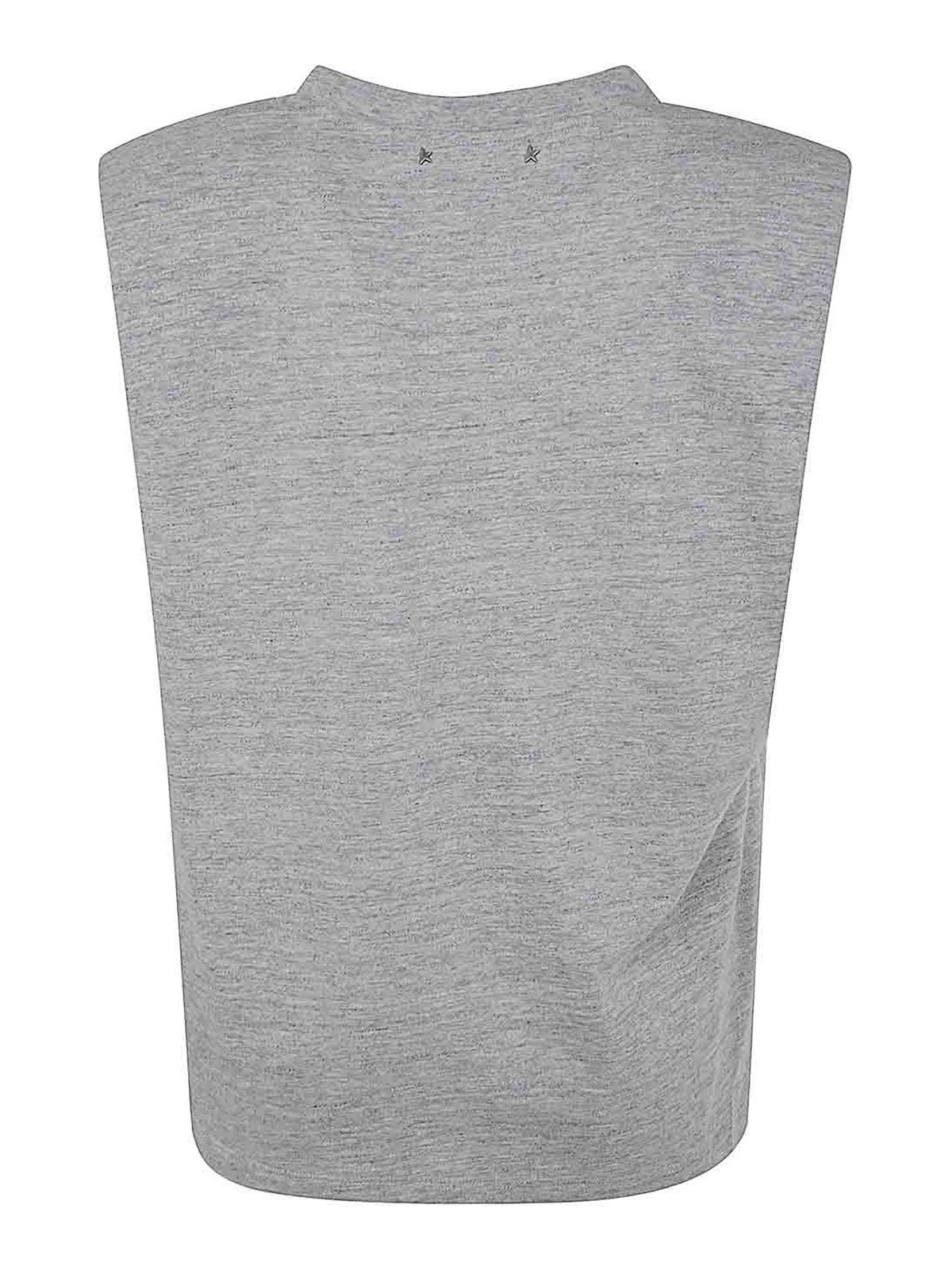 Shop Golden Goose Padded T-shirt In Grey
