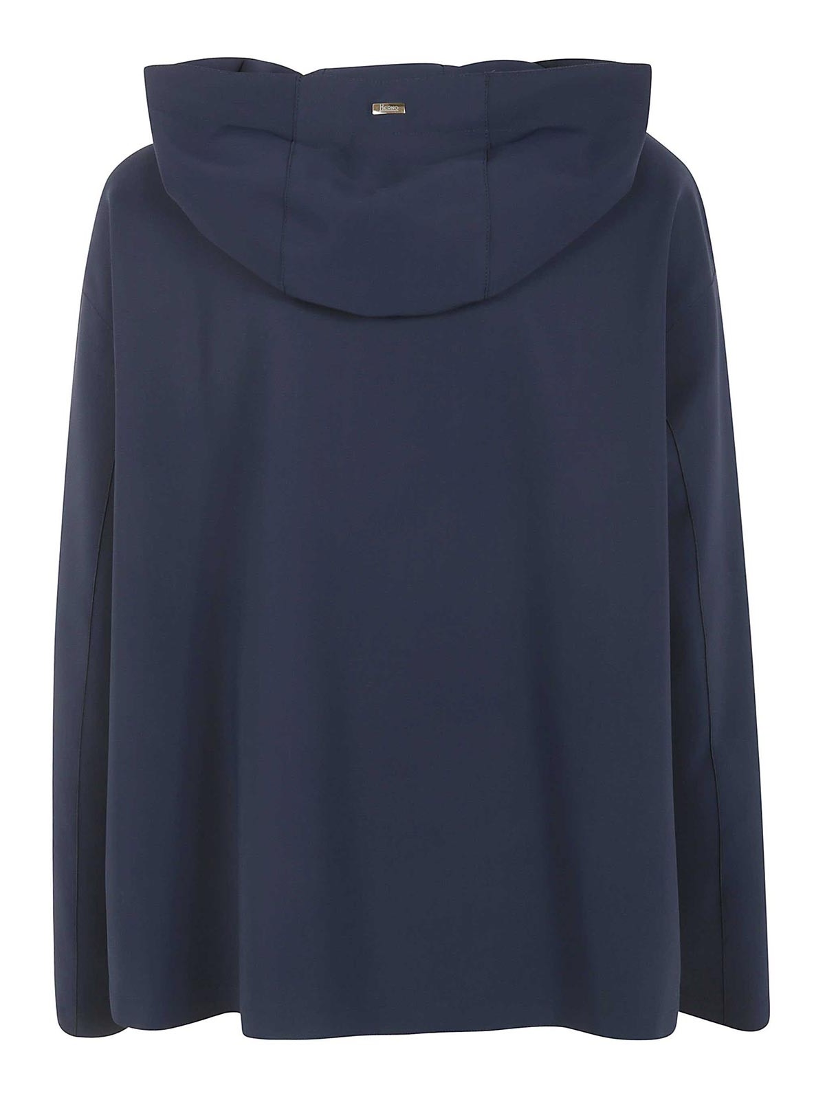 Shop Herno Hooded Bomber In Blue
