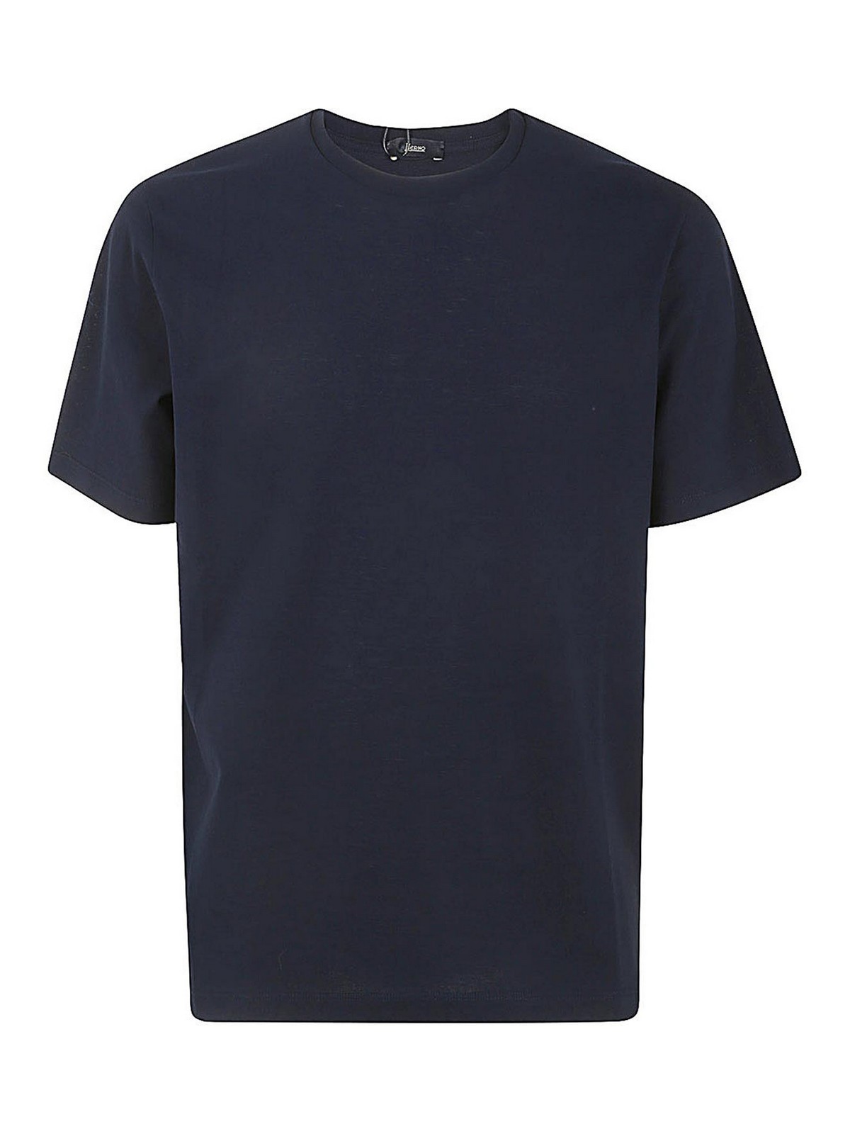 Shop Herno Crepe T-shirt In Blue