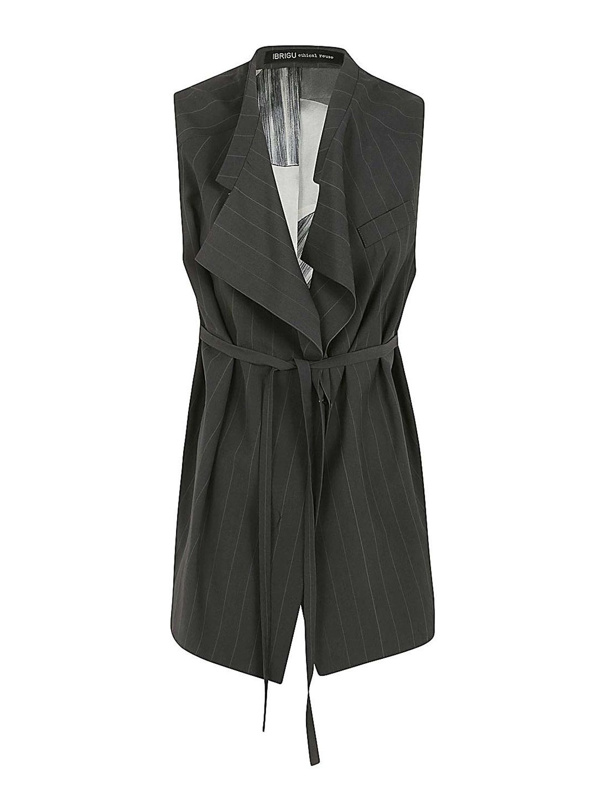 Shop Ibrigu Asymmetrical Vest In Grey
