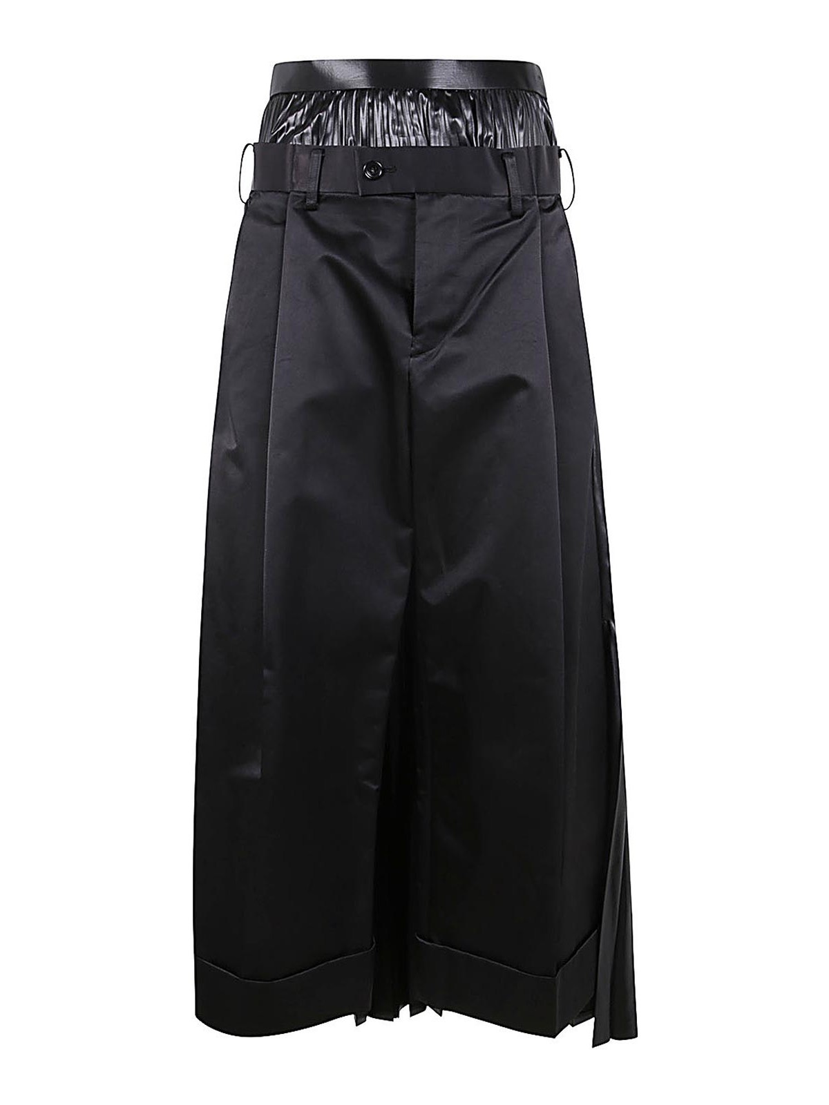 Shop Junya Watanabe Satin Pants In Black