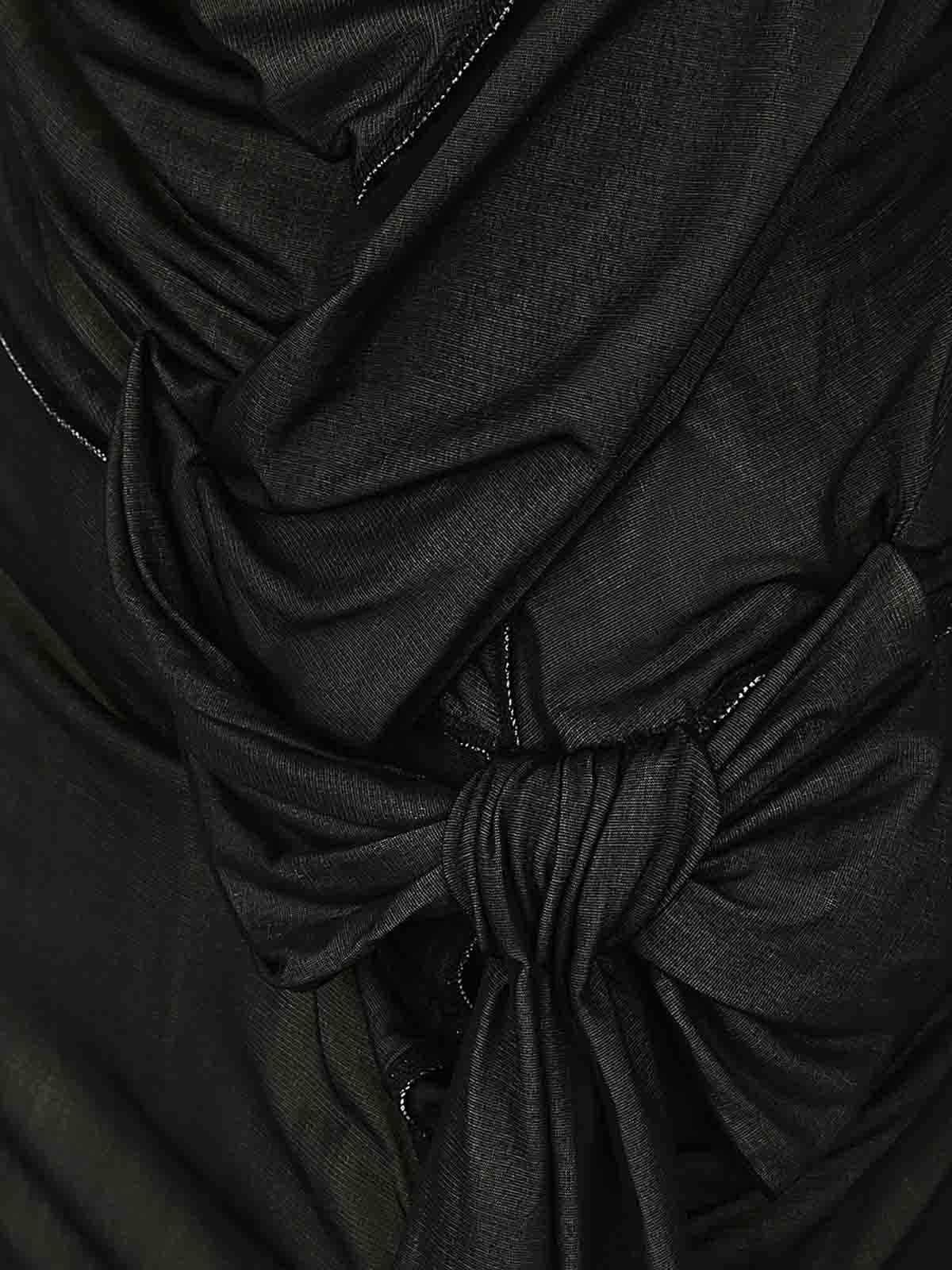 Shop Maison Margiela Midi Dress In Black