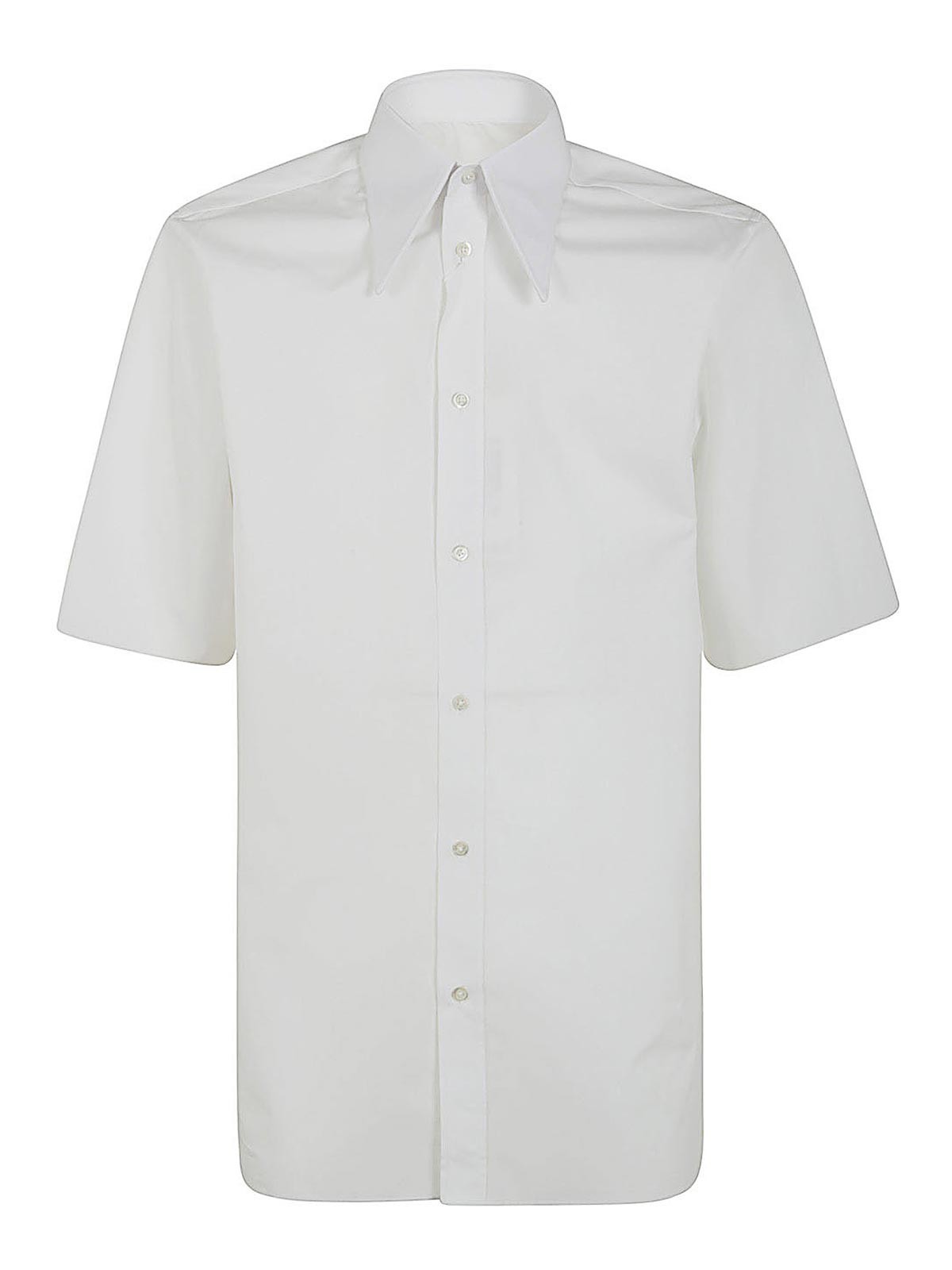 Shop Maison Margiela Short Sleeves Shirt In White