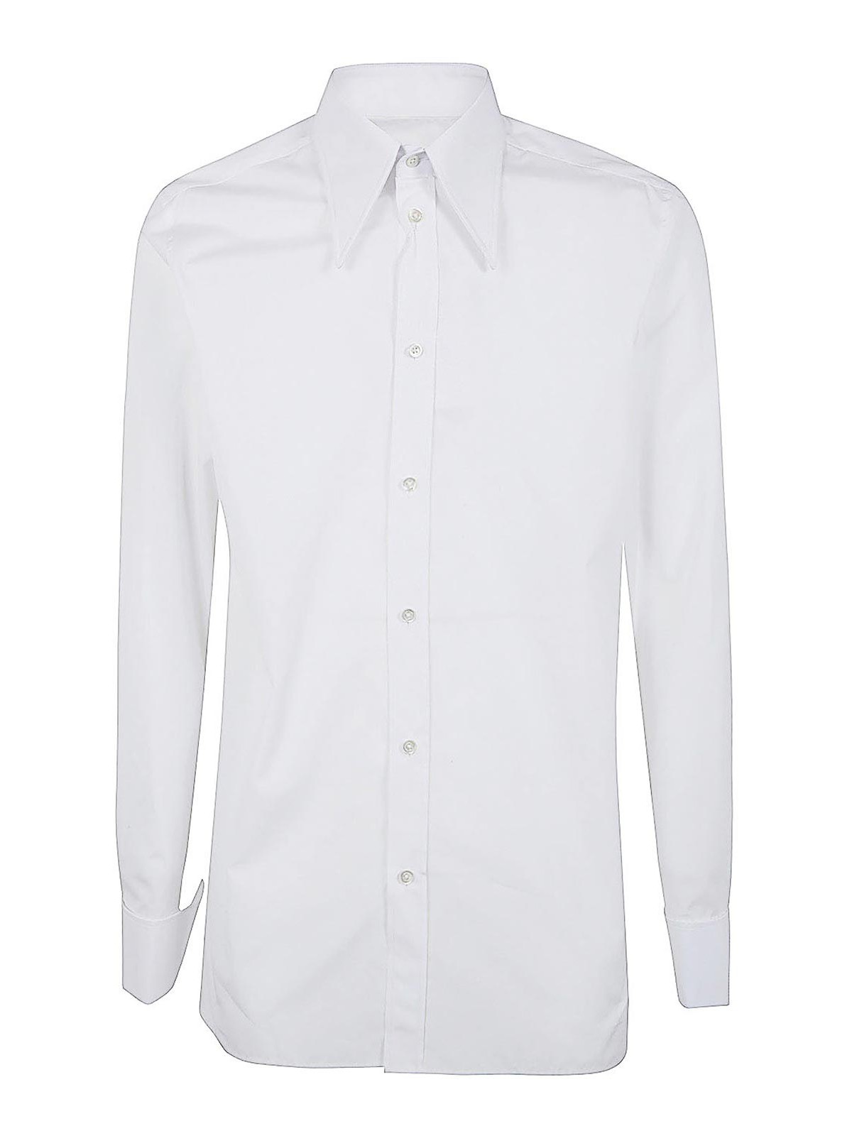 Shop Maison Margiela Long Sleeves Shirt In White