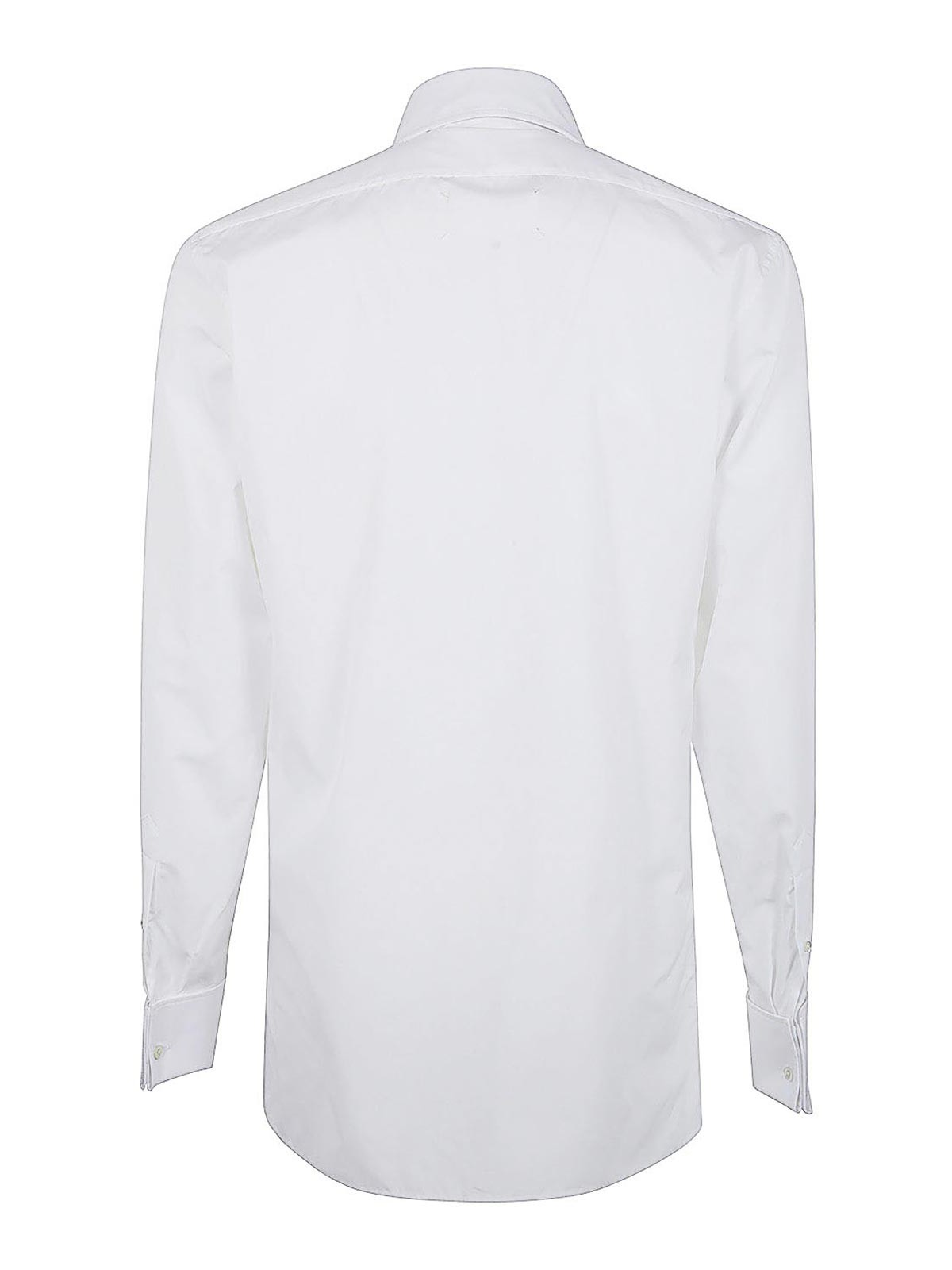 Shop Maison Margiela Long Sleeves Shirt In White
