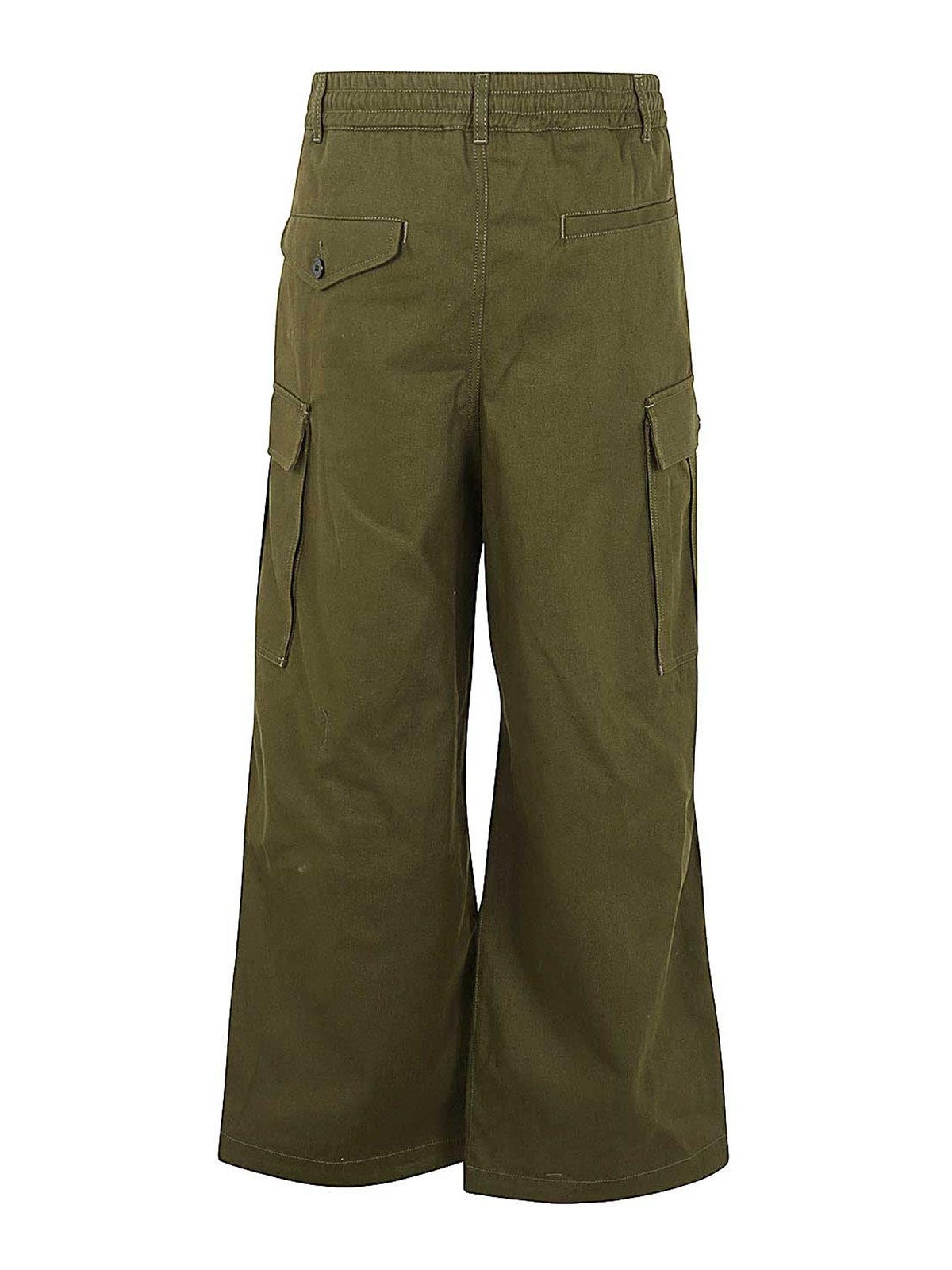 Shop Marni Cargo Trousers In Green