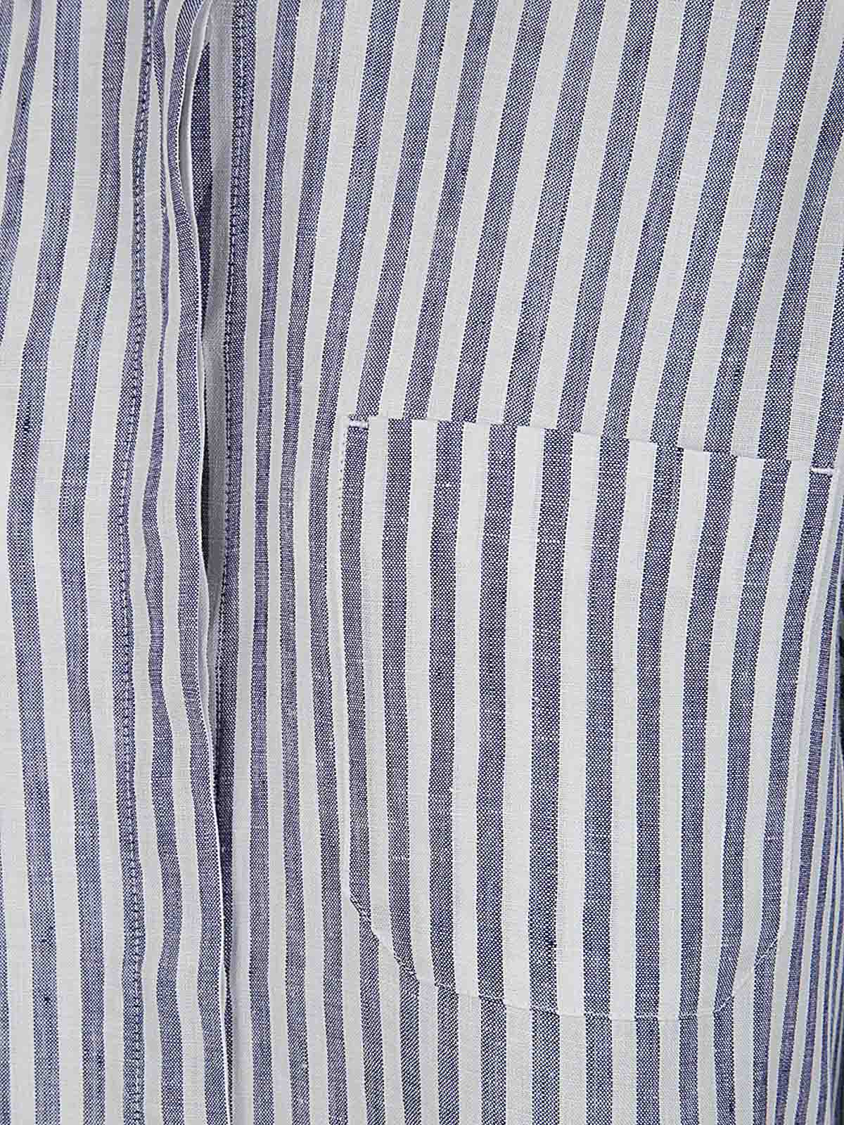 Shop Max Mara Renania Linen Shirt In Blue