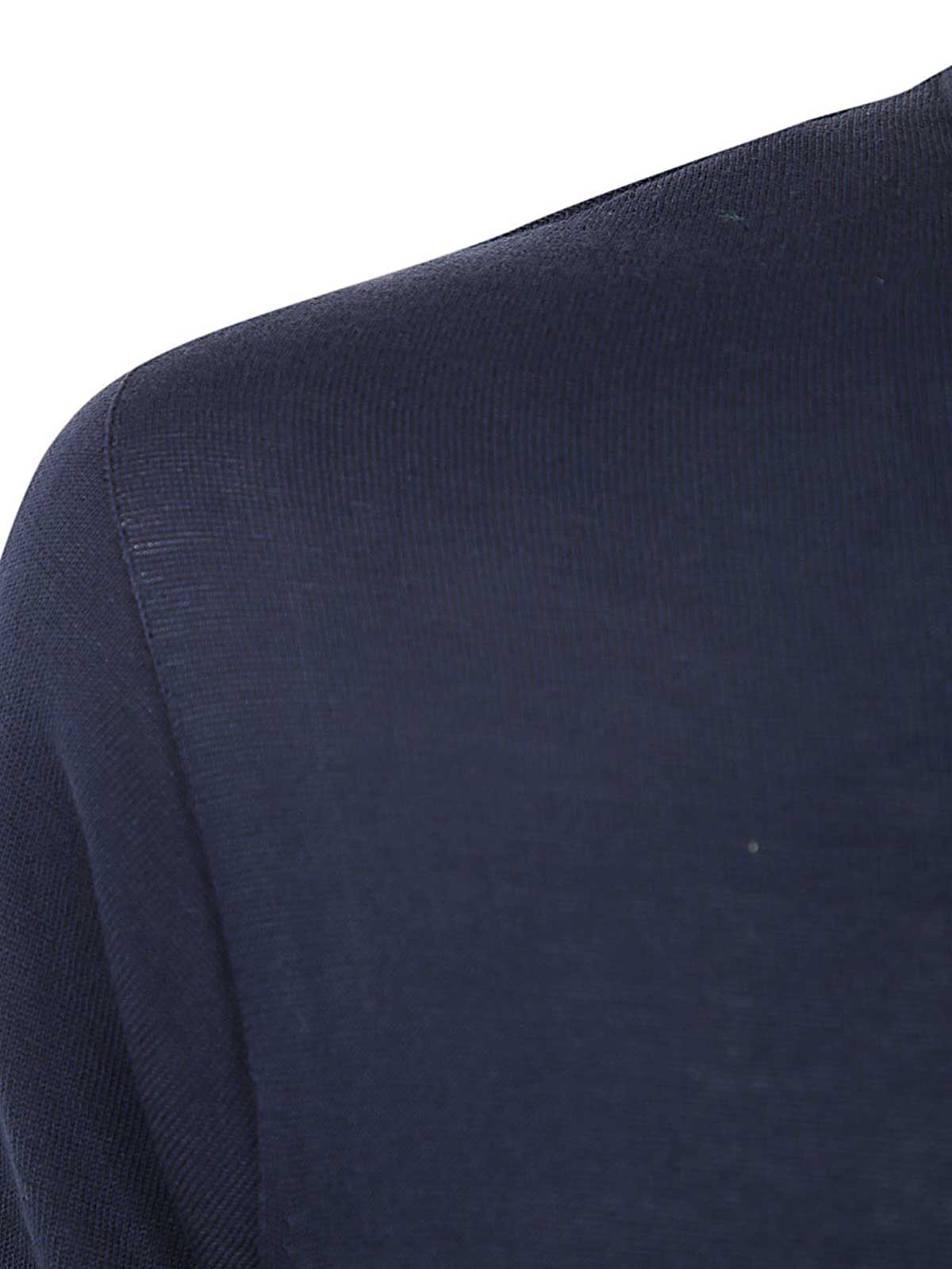 Shop Md75 Classic Round Neck Pullover In Blue