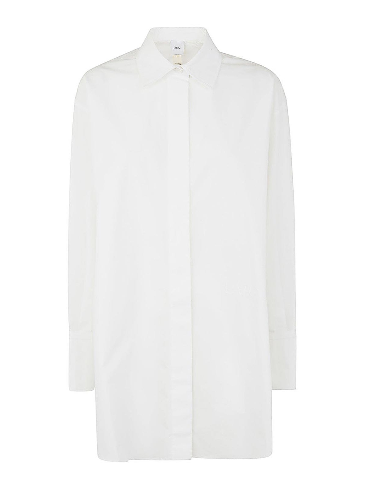 Shop Patou Iconic Mini Shirt Dress In White