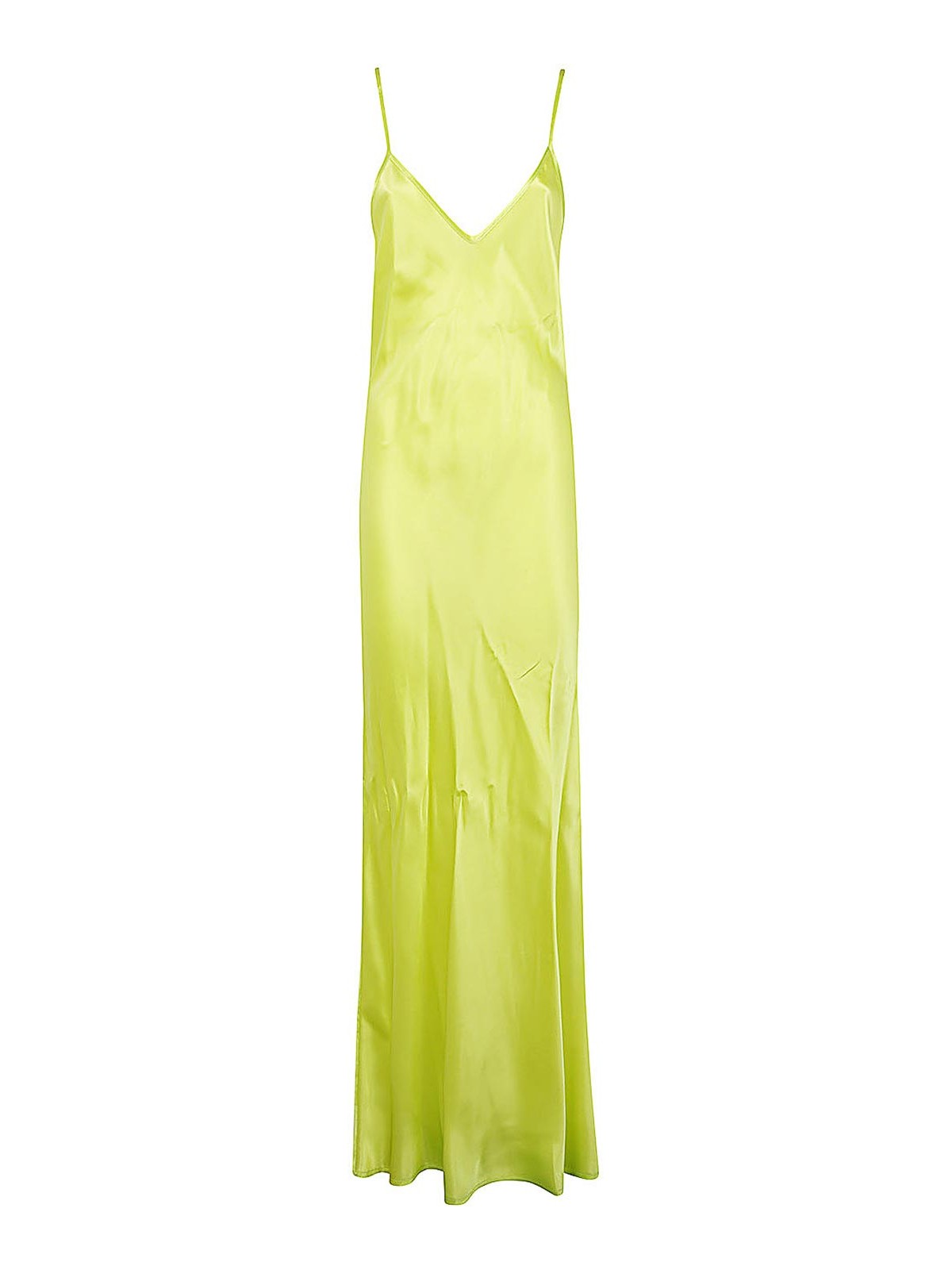 Shop Pierre-louis Mascia Silk Slip Dress In Green