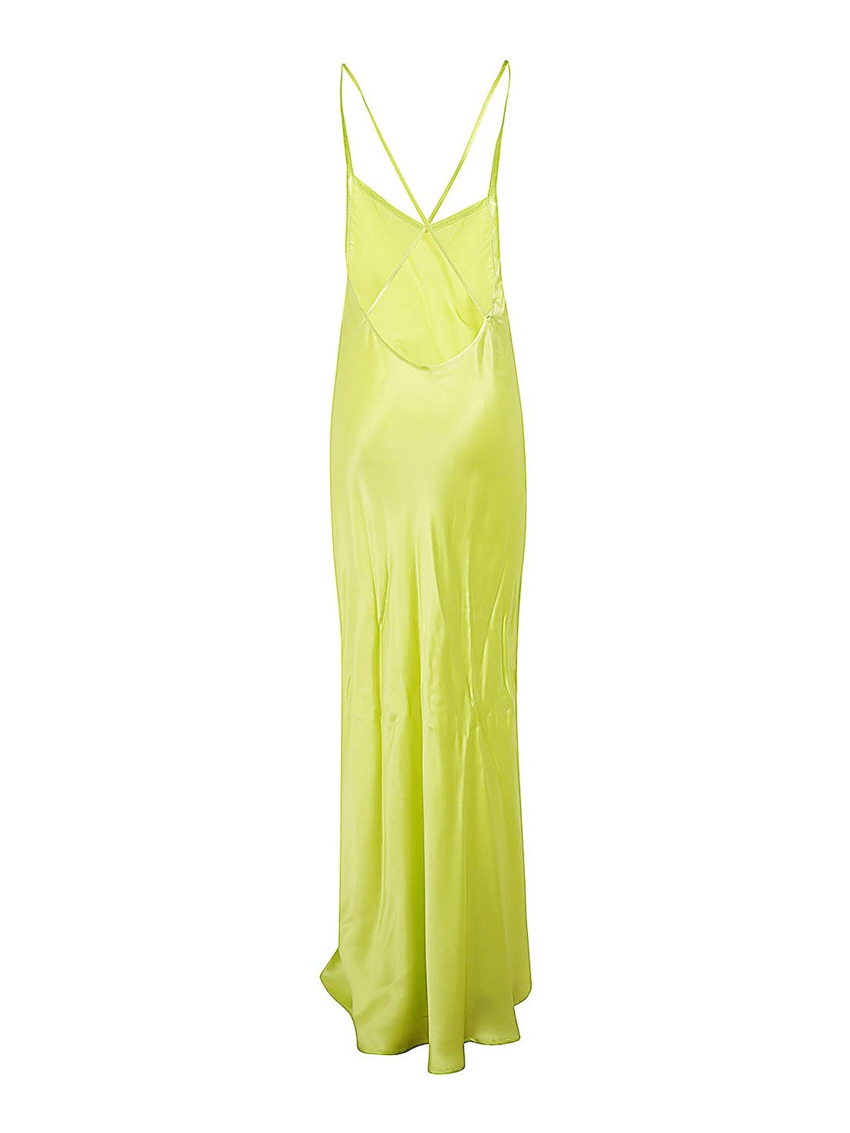 Shop Pierre-louis Mascia Silk Slip Dress In Green