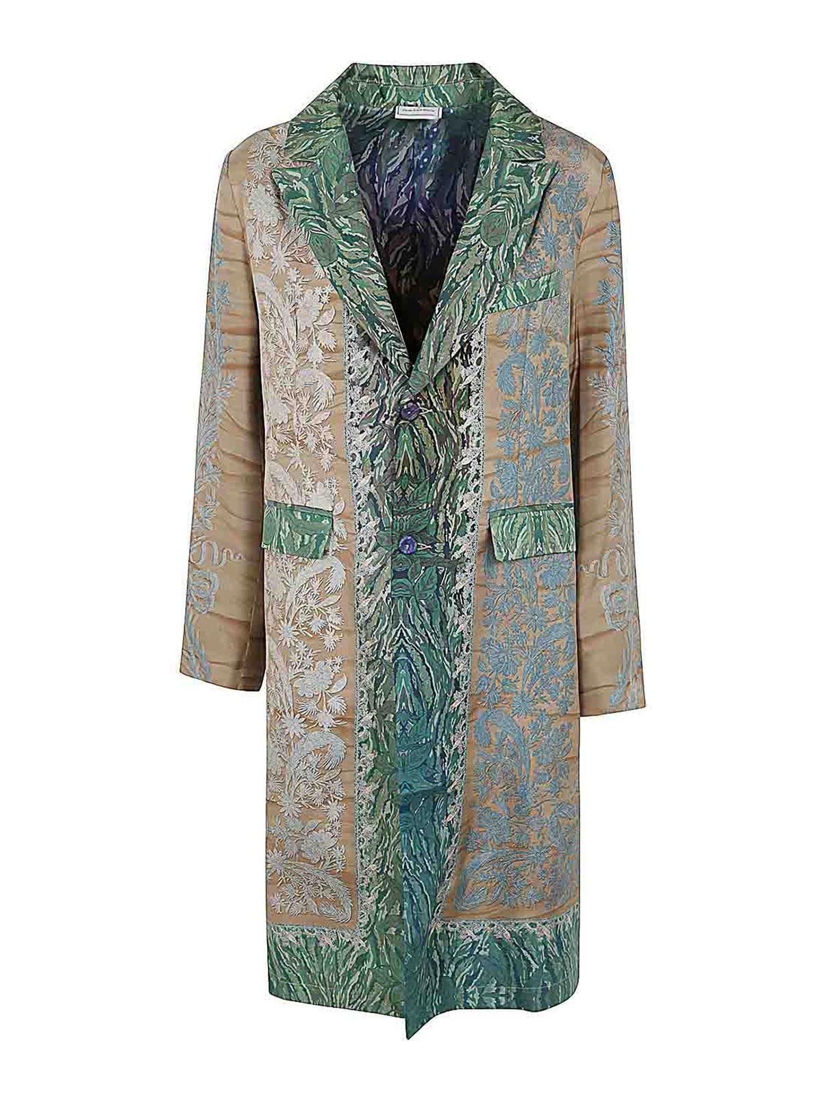 Shop Pierre-louis Mascia Single Breasted Coat In Multicolour