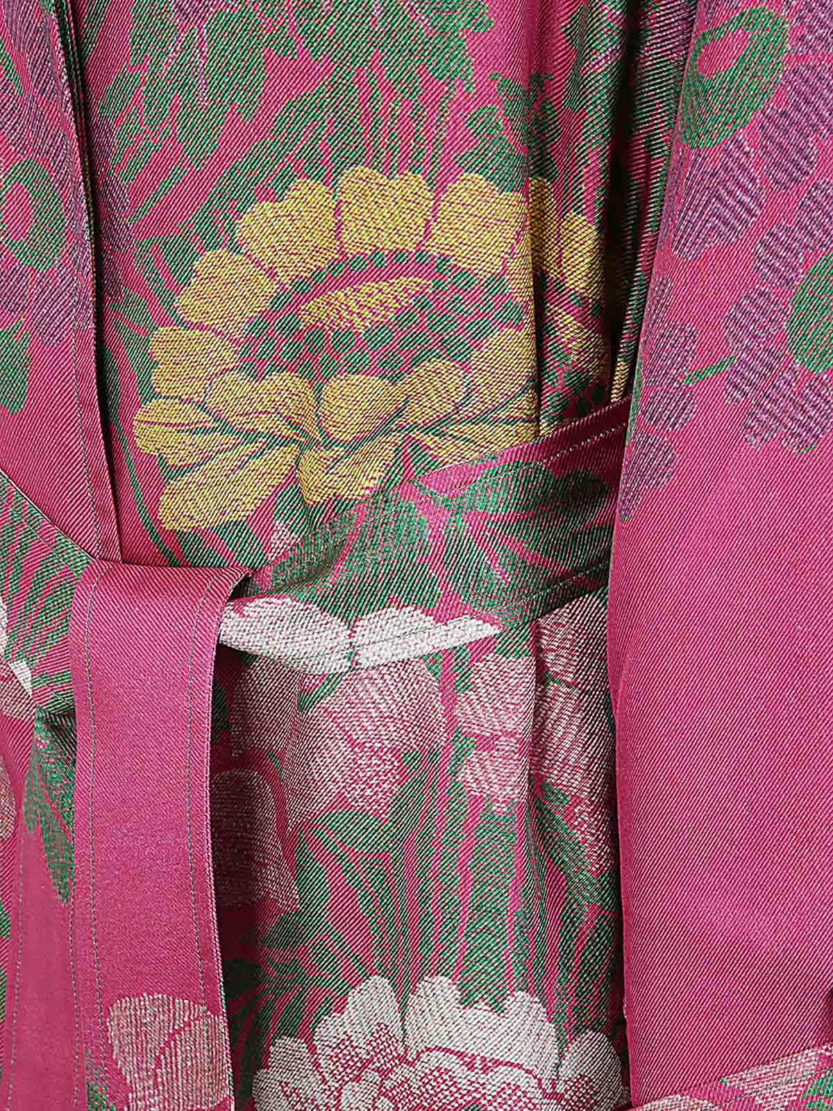 Shop Pierre-louis Mascia Double Print Coat In Multicolour