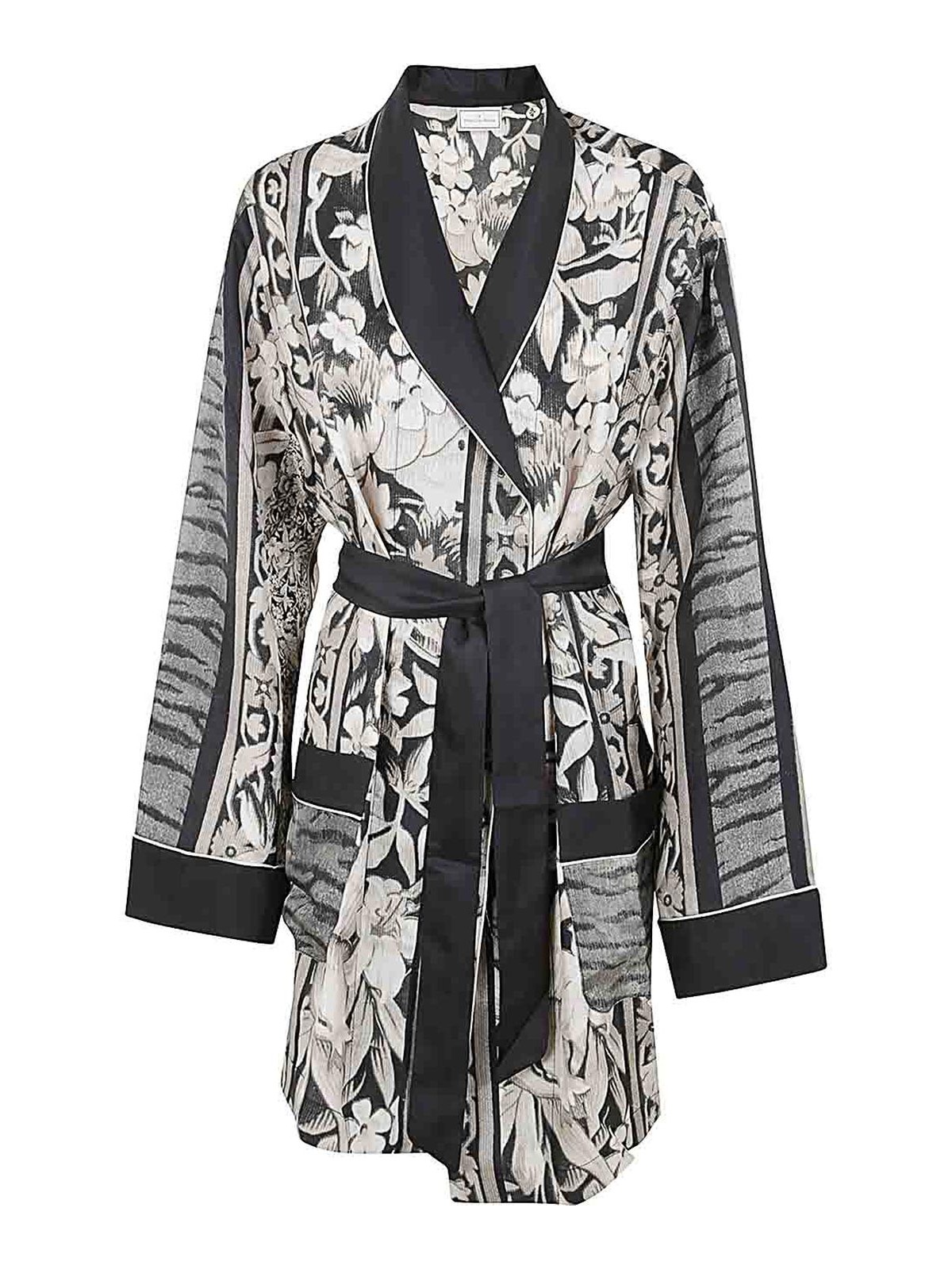 Shop Pierre-louis Mascia Printed Kimono In Multicolour