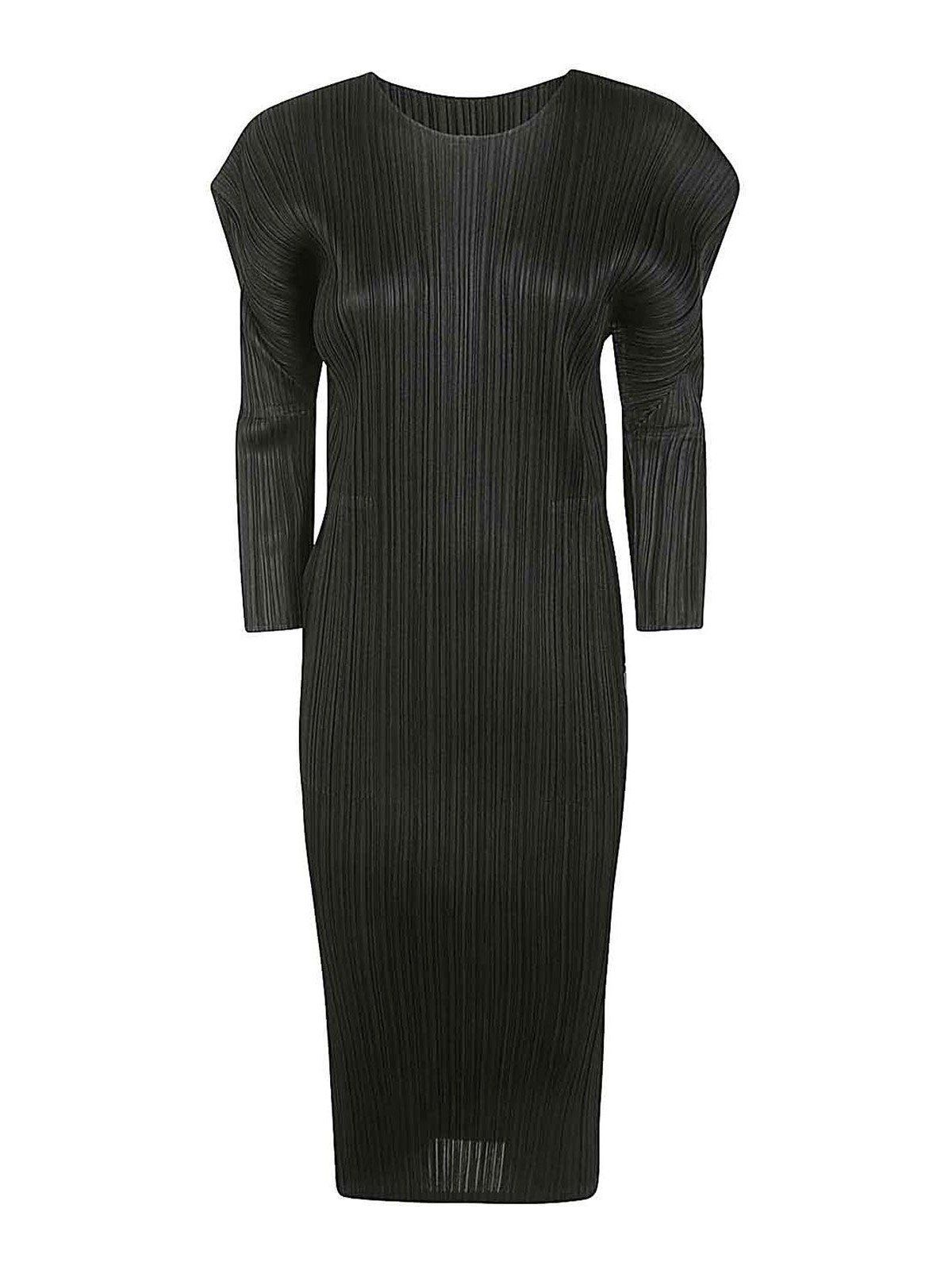 Shop Issey Miyake Monthly Colors Febraury Long Dress In Black