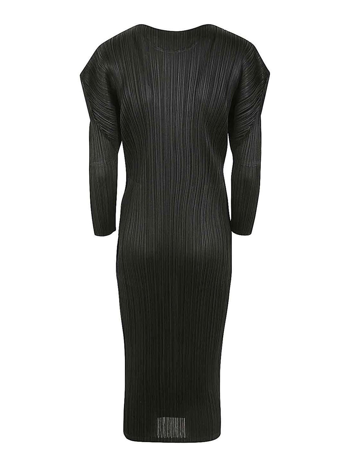 Shop Issey Miyake Monthly Colors Febraury Long Dress In Black