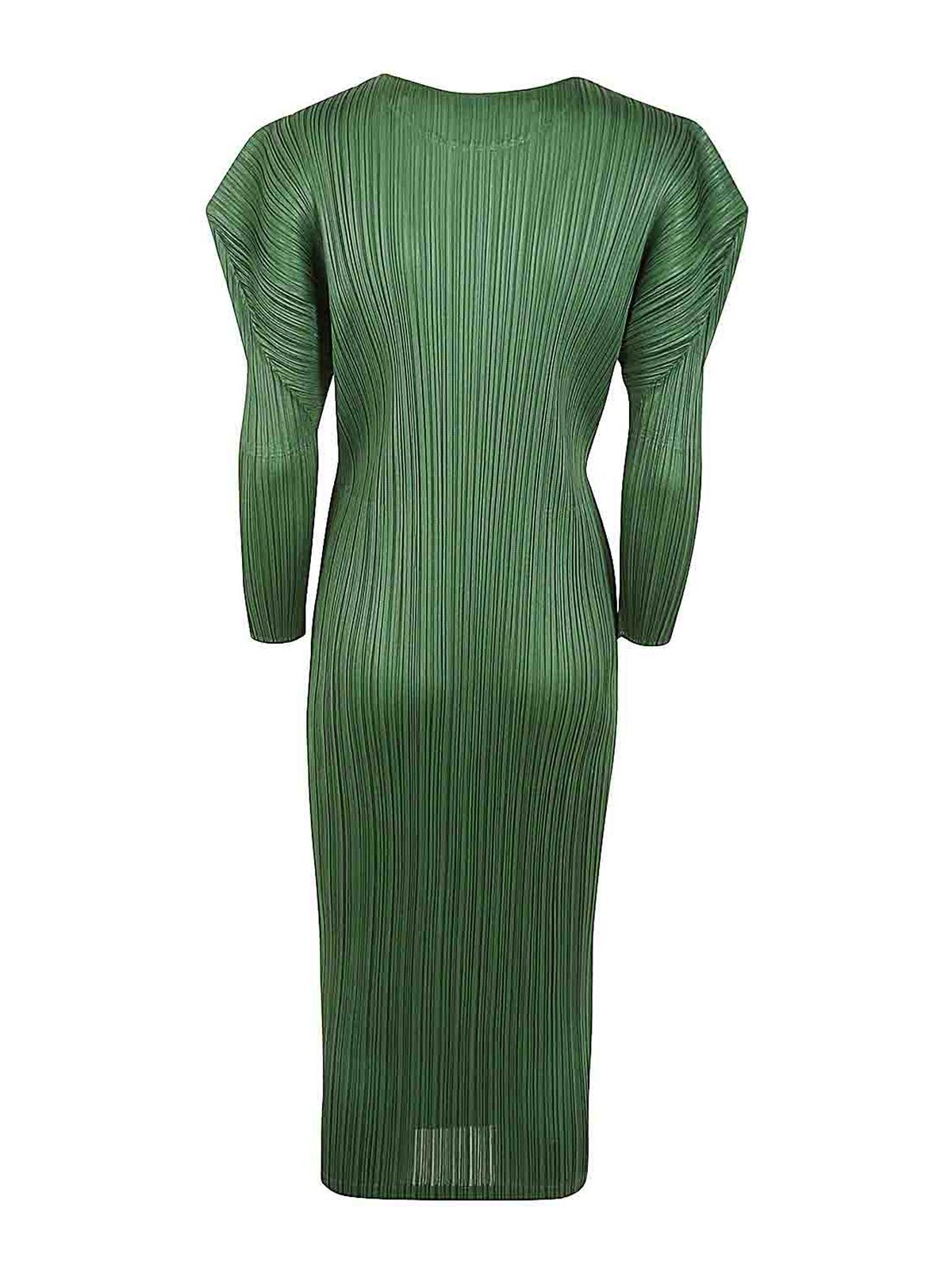 Shop Issey Miyake Monthly Colors Febraury Long Dress In Green