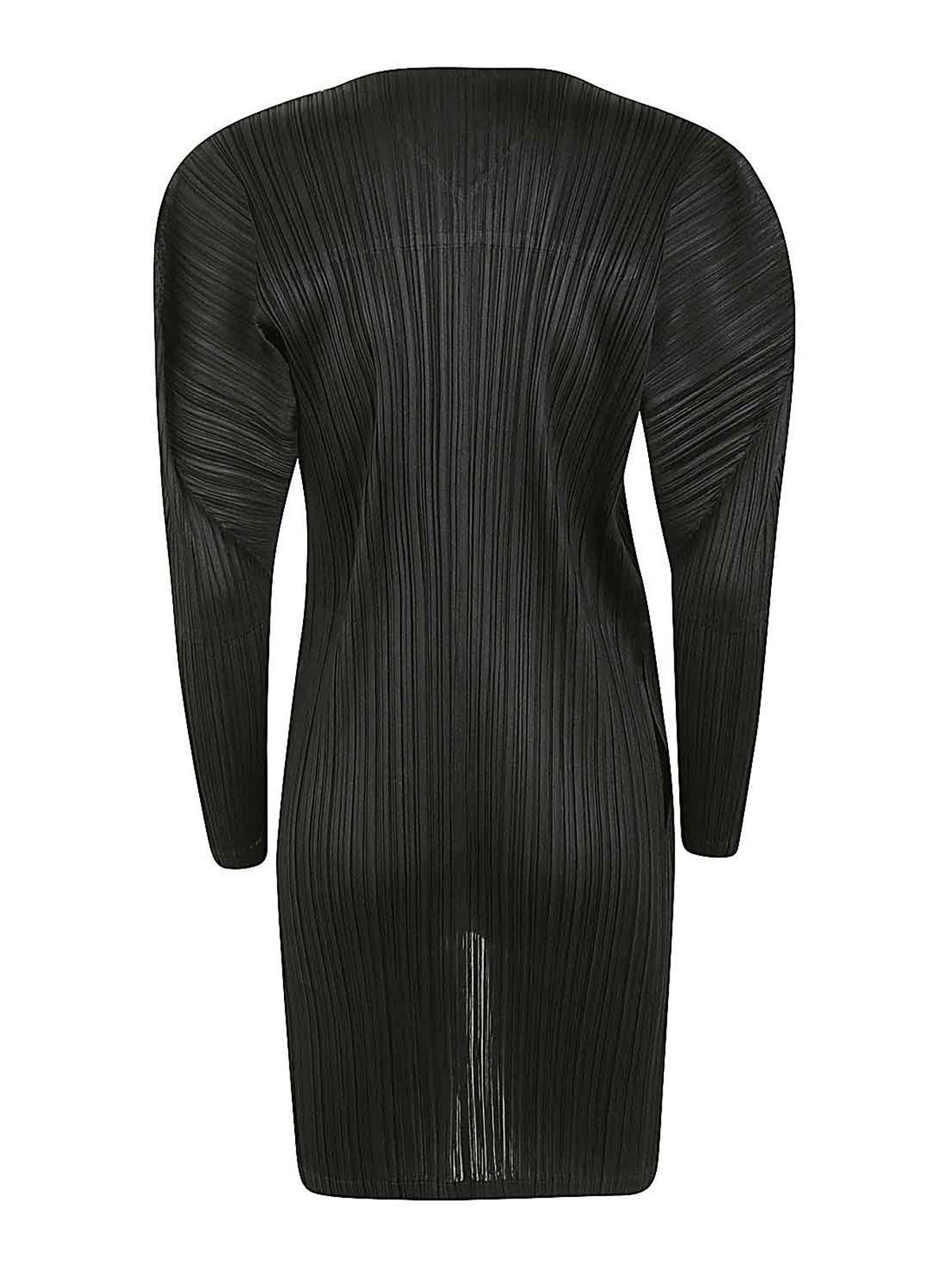 Pleats Please Issey Miyake カーディガン - 黒|PP46JA12415