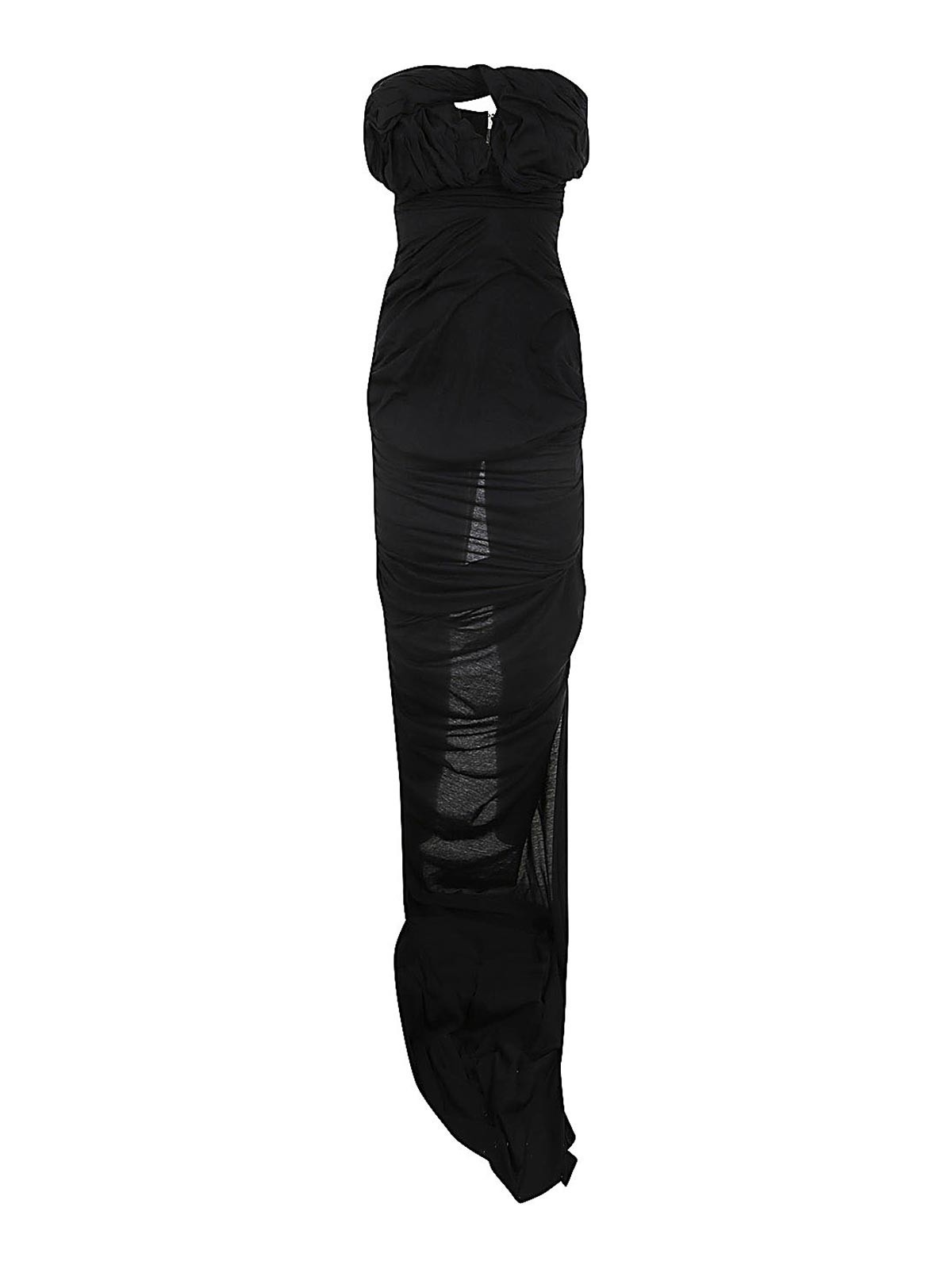 Shop Rick Owens Lido Draped Gown In Black