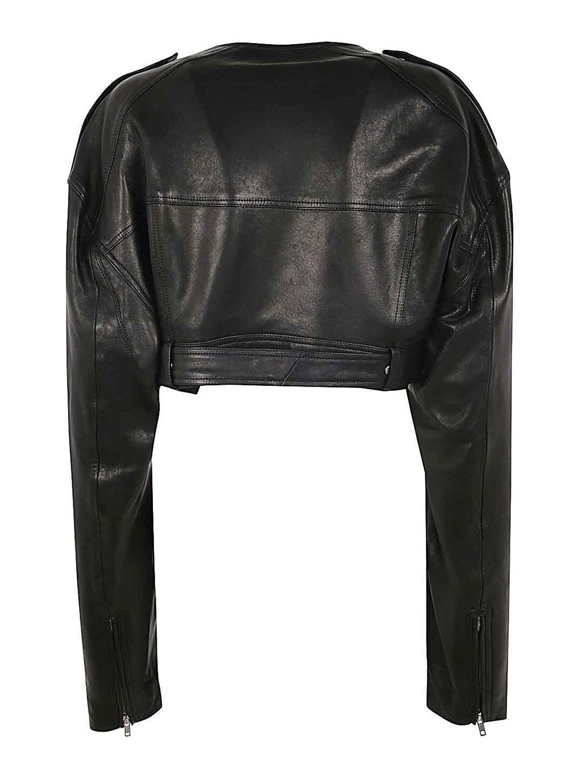 Shop Rick Owens Micro Biker Jacket In Black
