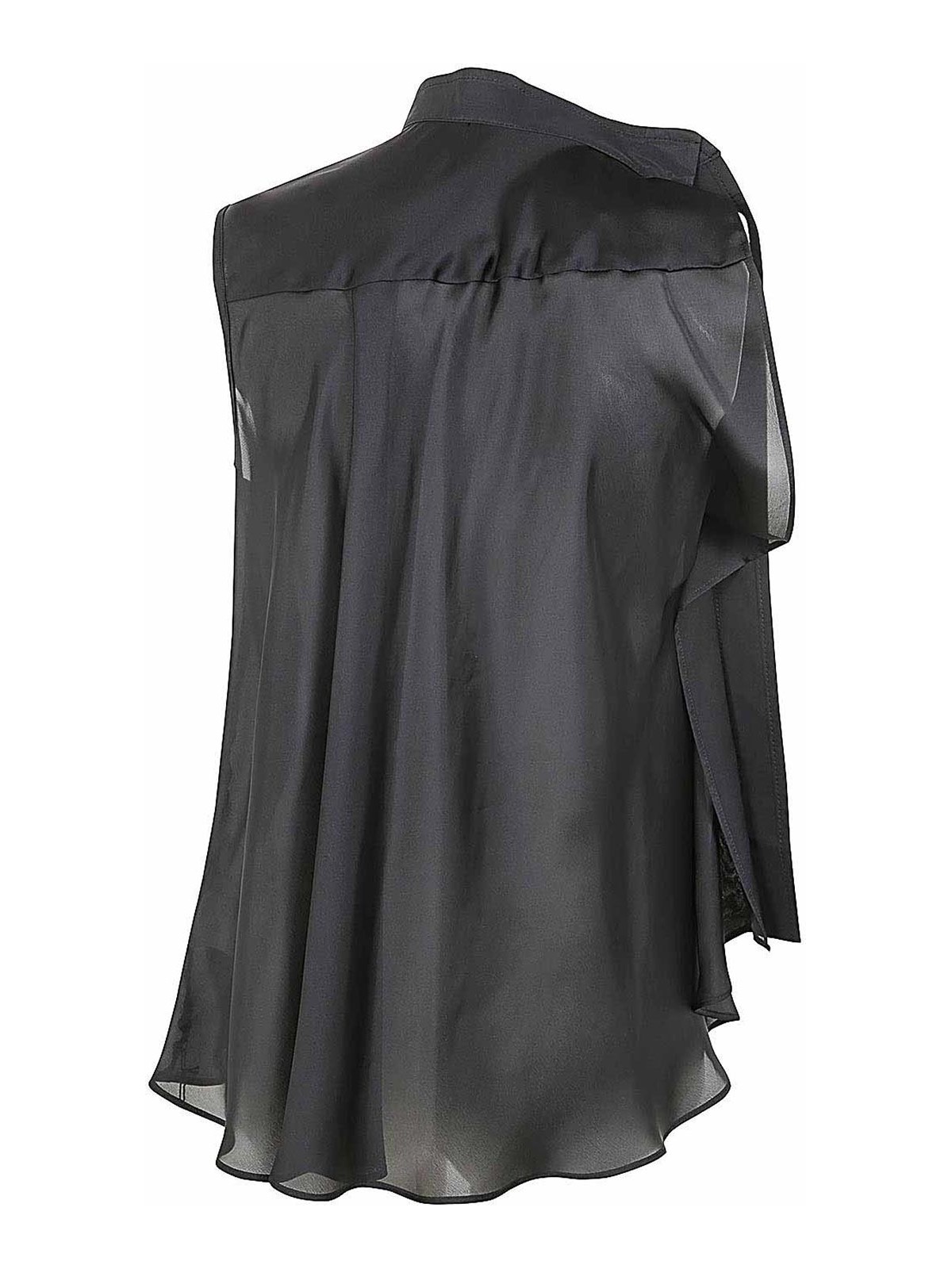 Shop Sacai Fabric Combo Shirt In Black