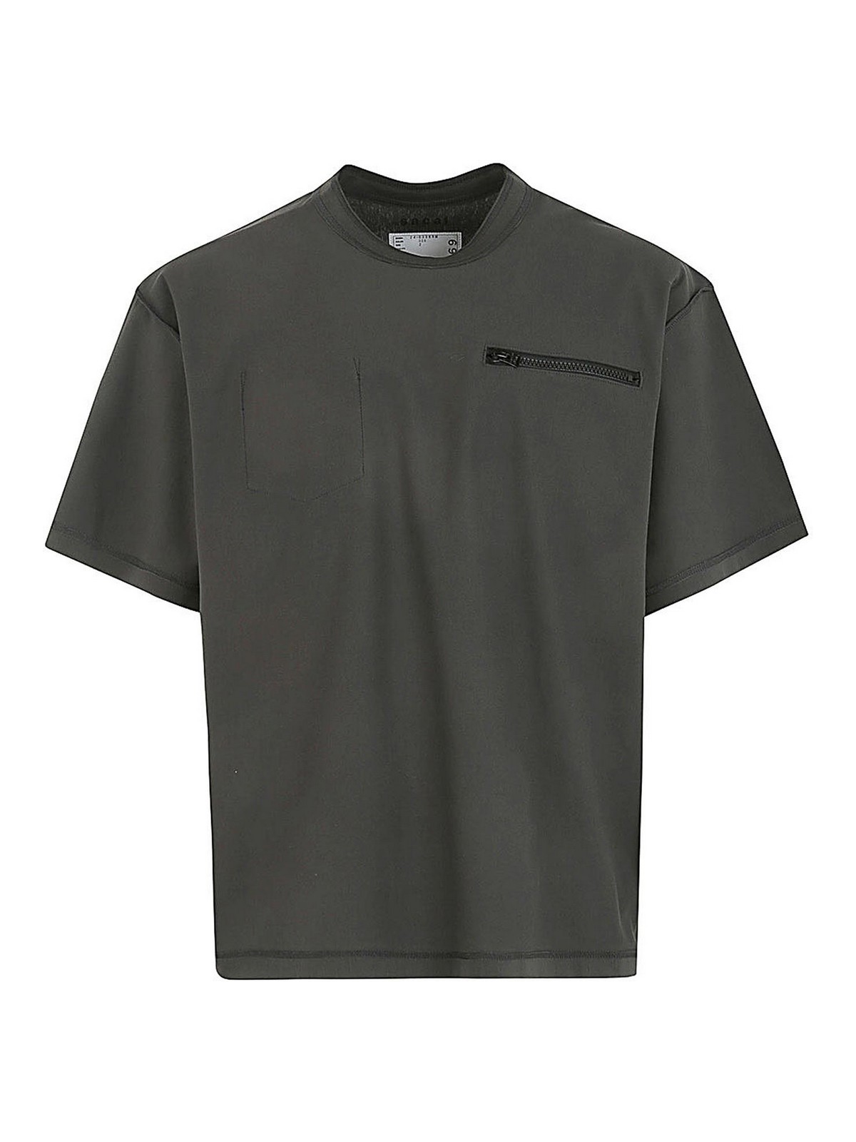Shop Sacai Camiseta - Gris In Grey