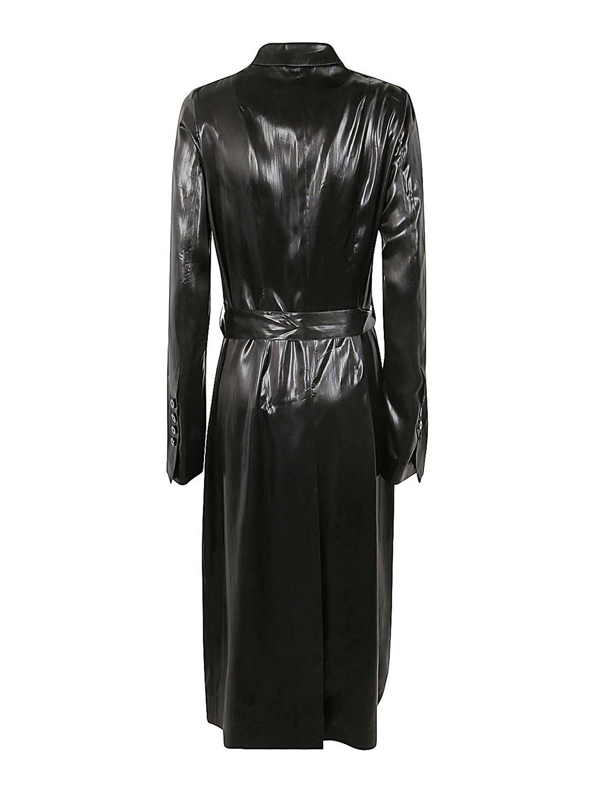 Shop Sapio Belted Trench In Black