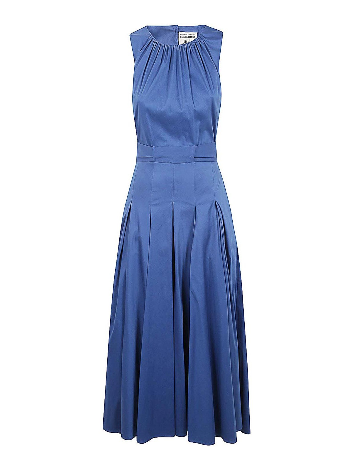Shop Semicouture Eva Dress In Blue