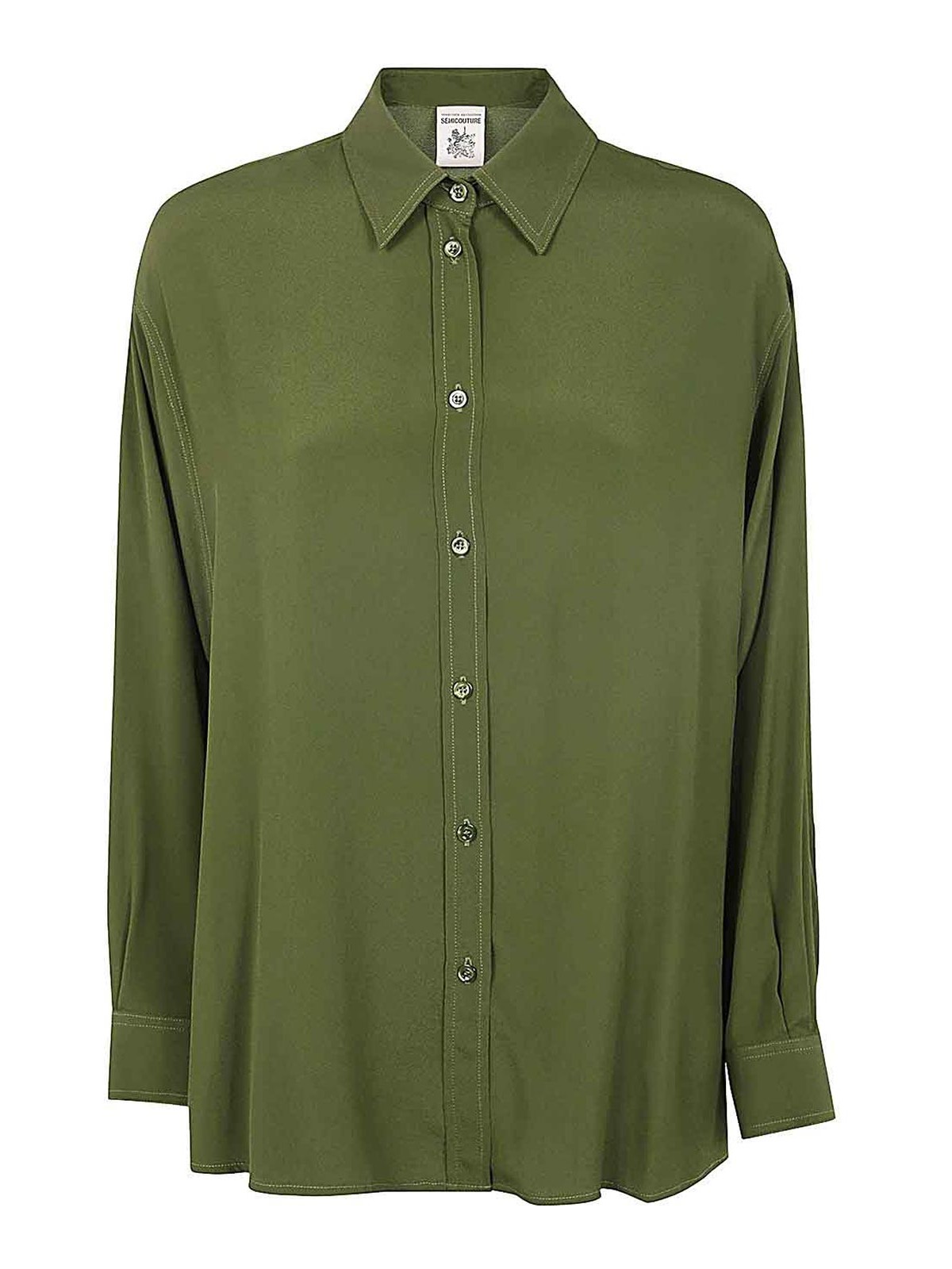 Shop Semicouture Veridiana Shirt In Green