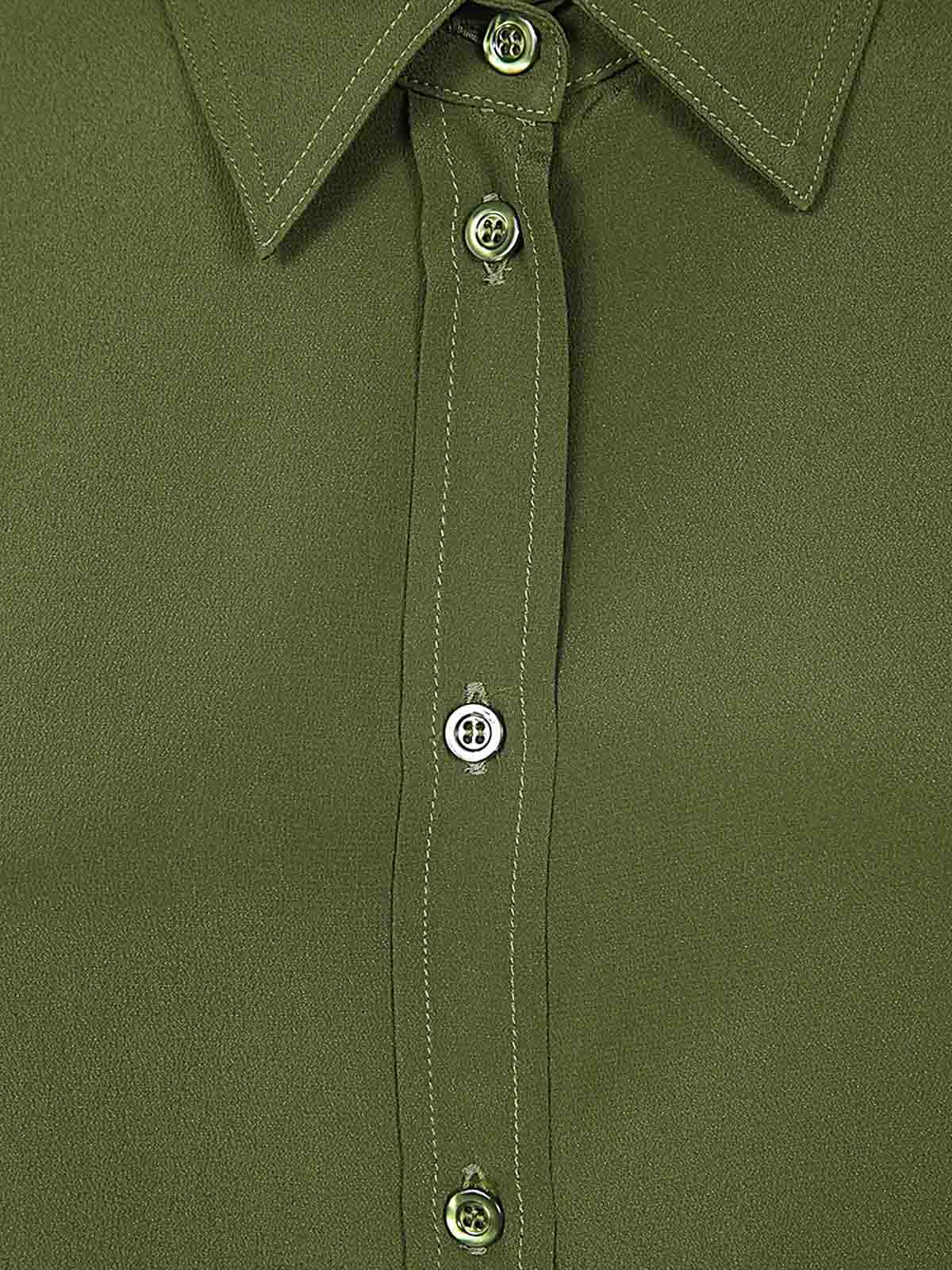Shop Semicouture Camisa - Verde In Green