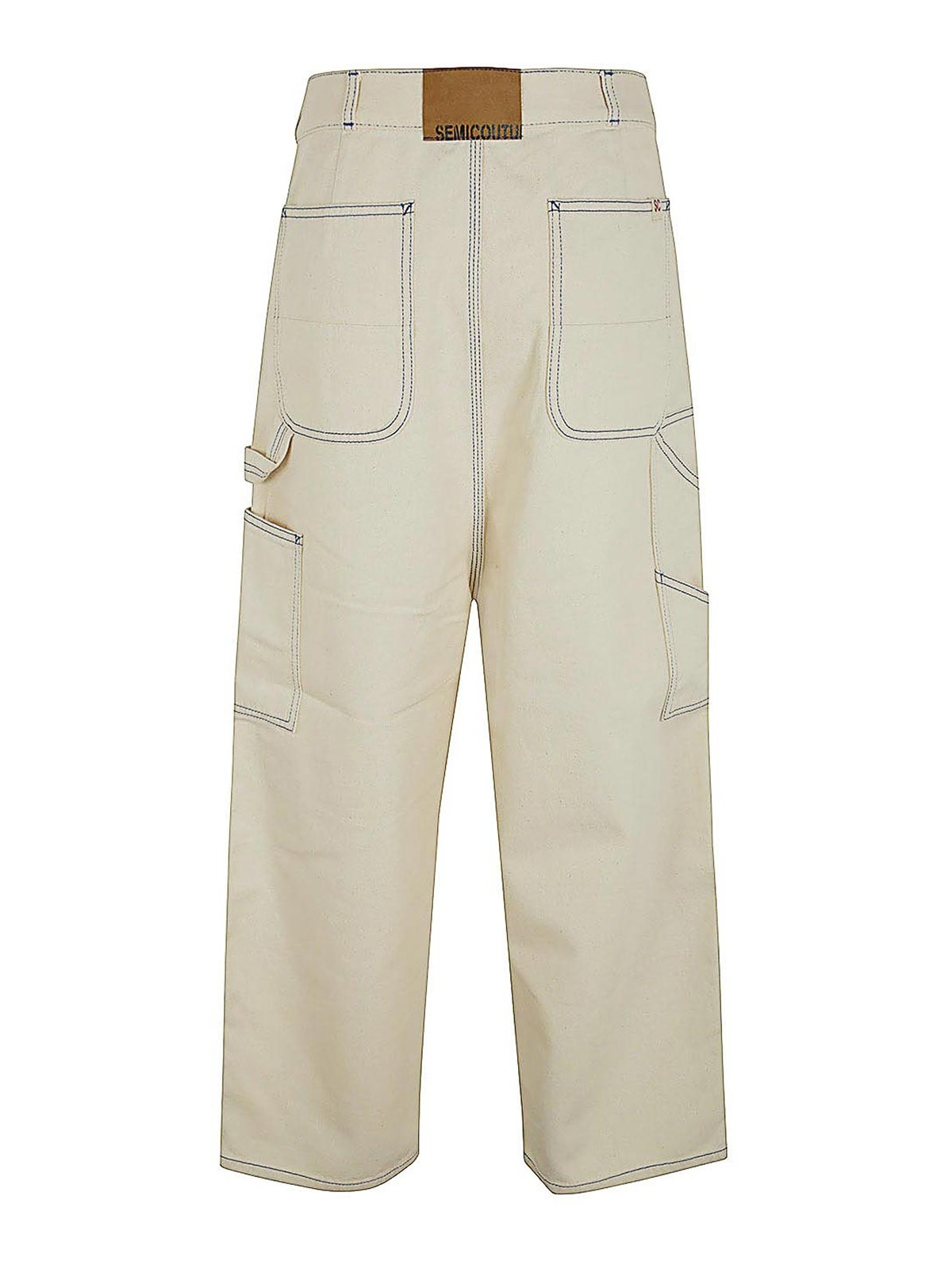 Shop Semicouture Marika Jeans In White