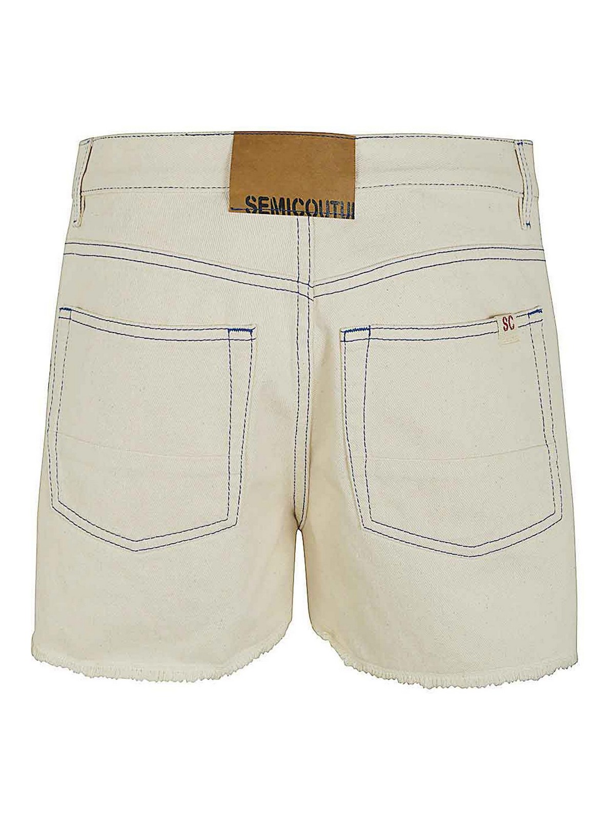 Shop Semicouture Lorenza Shorts In White