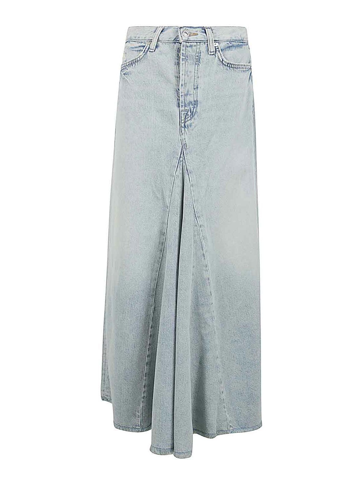 Shop 7 For All Mankind Pricila Western Skirt In Blue