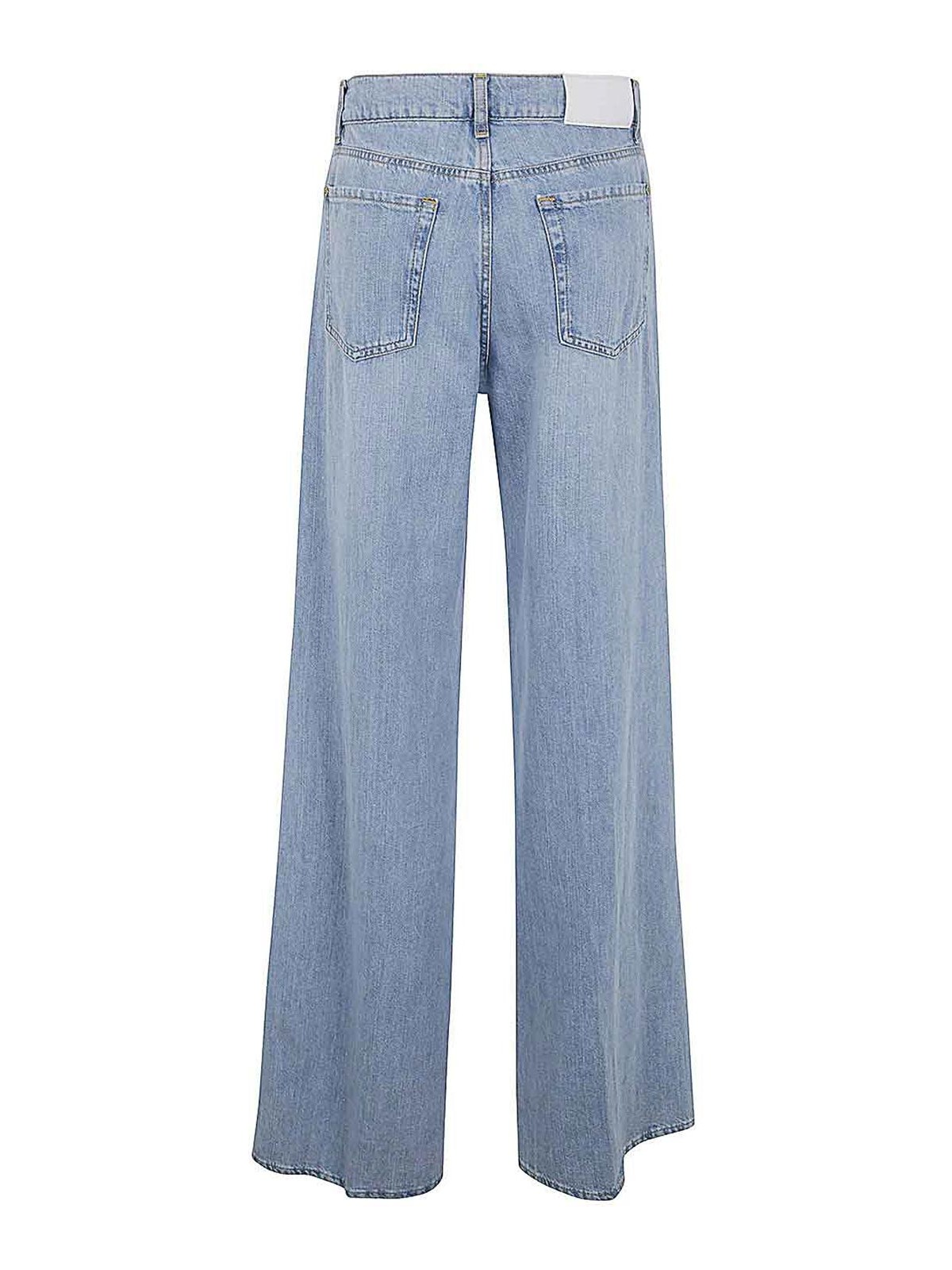 Shop 7 For All Mankind Lotta Linen Capri Jeans In Blue