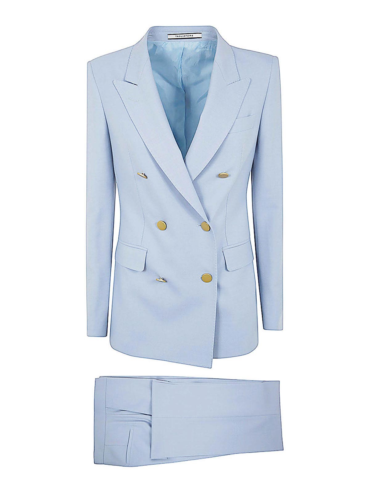 Shop Tagliatore Parigi10 Double Breasted Suit In Blue