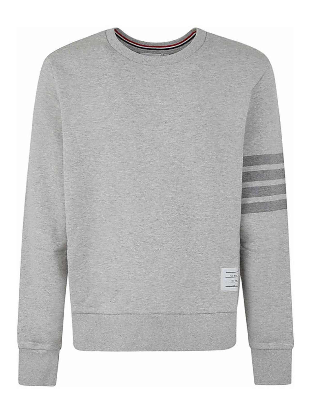 Shop Thom Browne Crew Neck Sweatshirt Classic Loopback In Grey