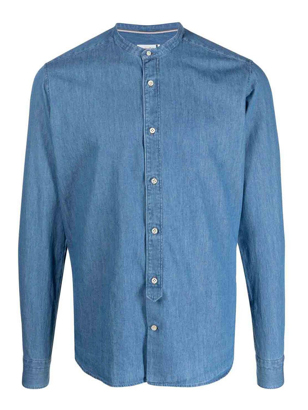 Shop Tintoria Mattei Denim Shirt In Blue