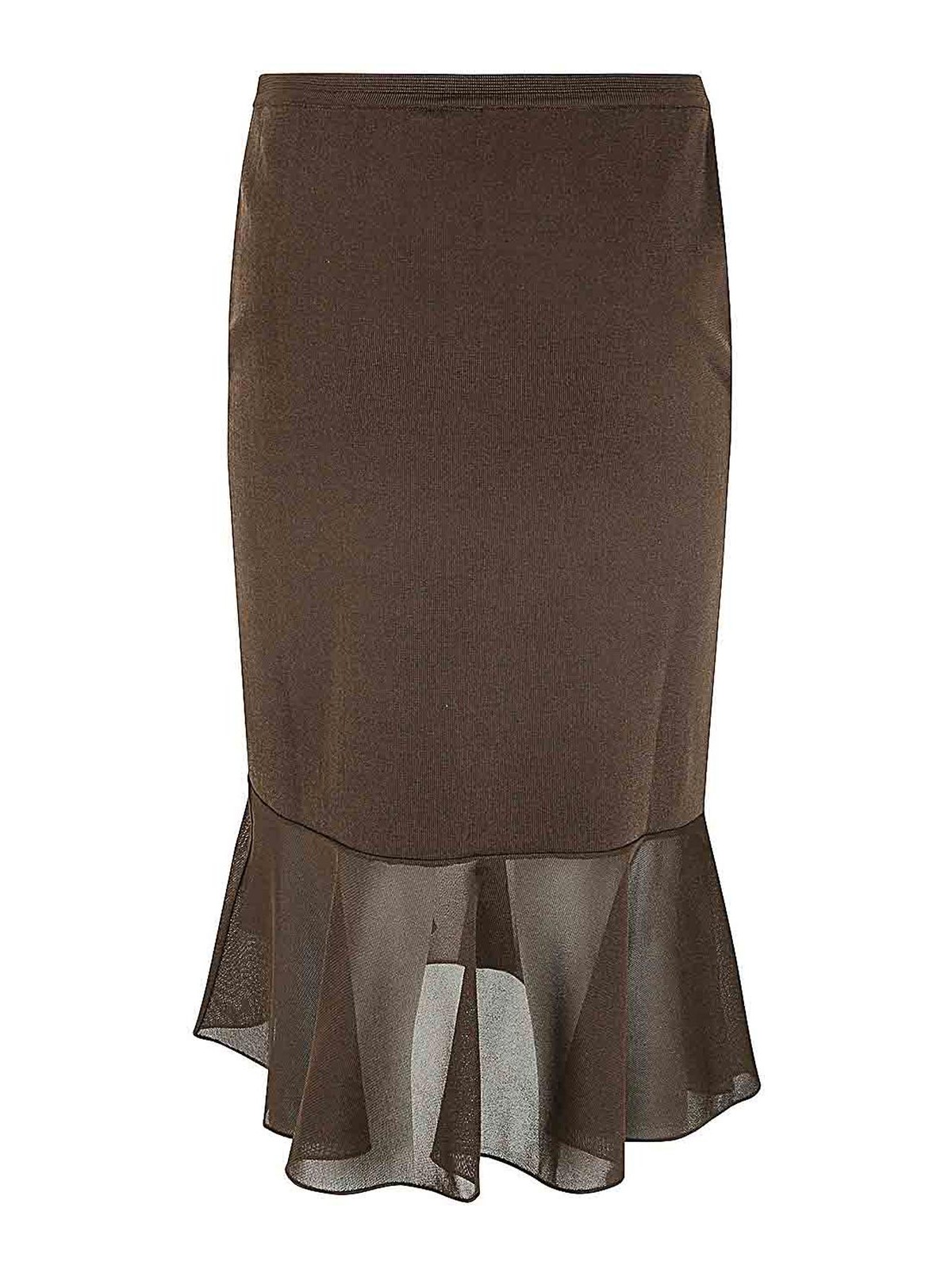 Shop Tom Ford Knitted Skirt In Brown