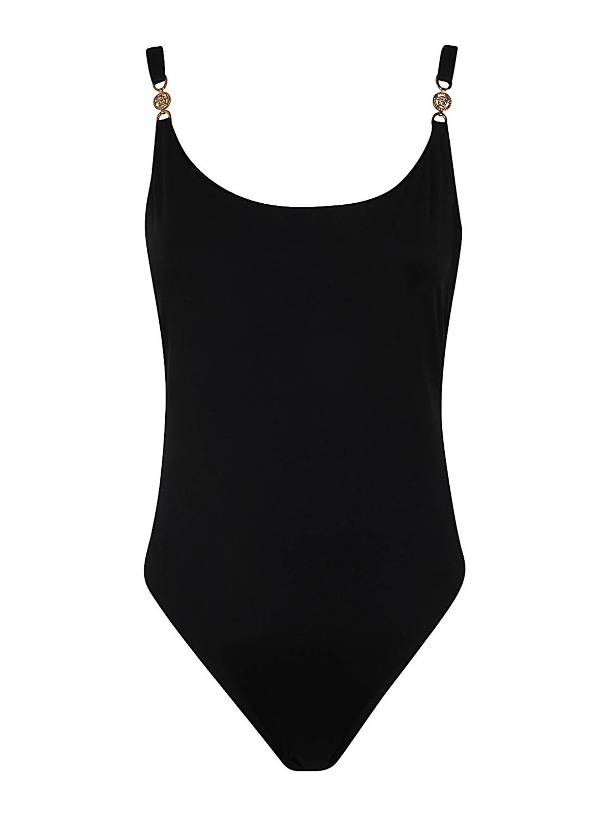 Shop Versace One-piece Beachwear In Black