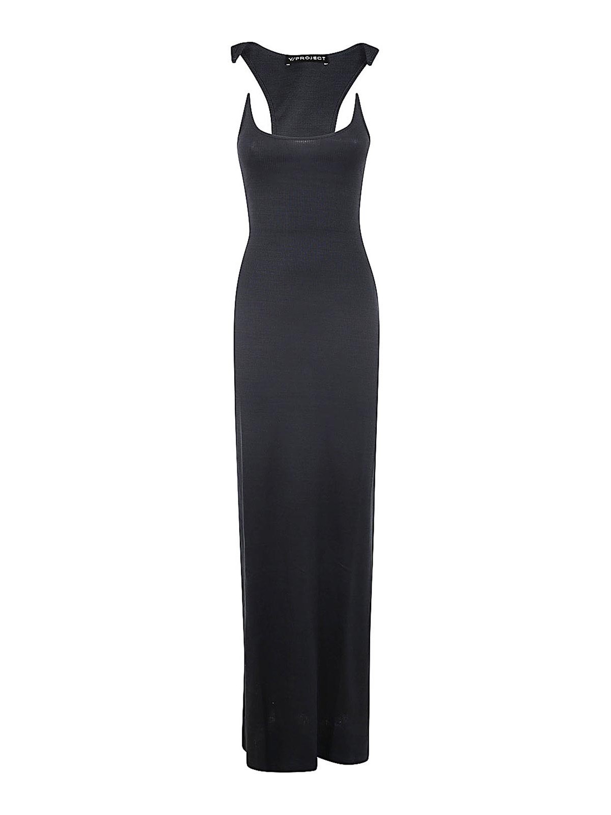 Shop Y/project Invisible Strap Dress In Black