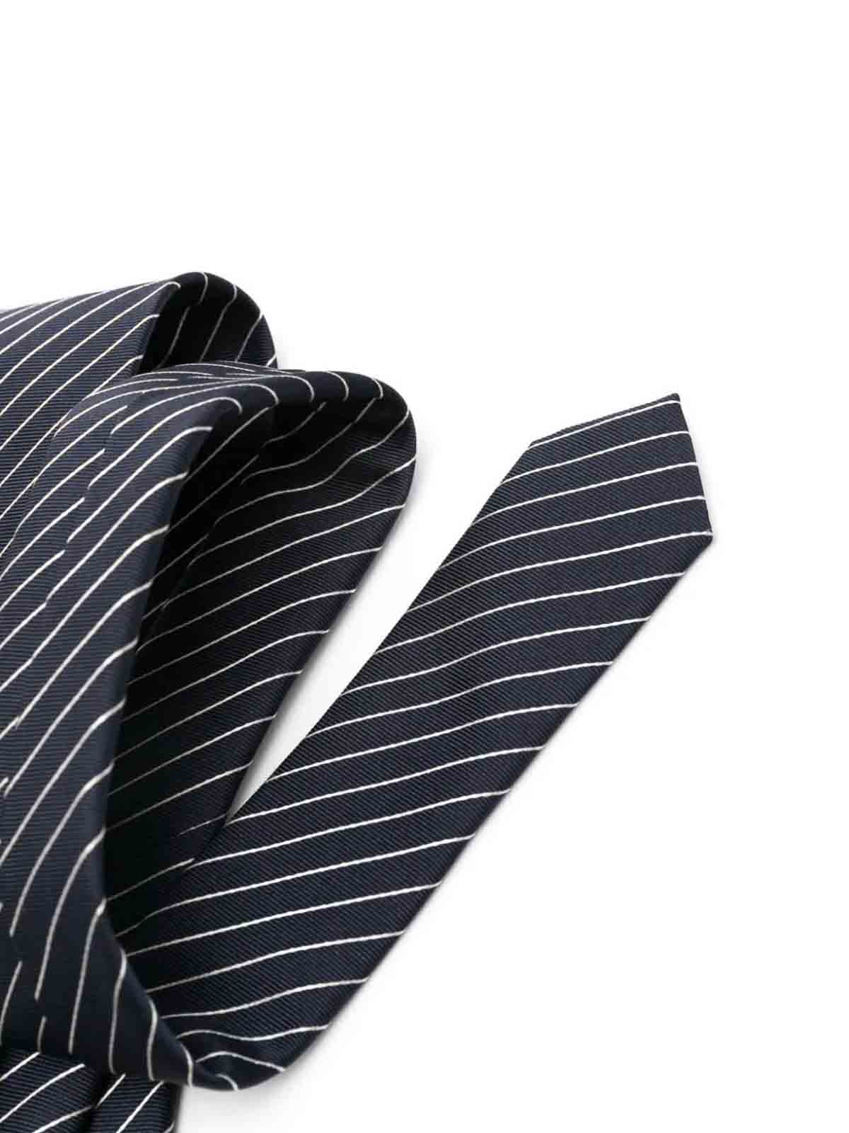 Shop Emporio Armani Woven Jacquard Tie In Blue
