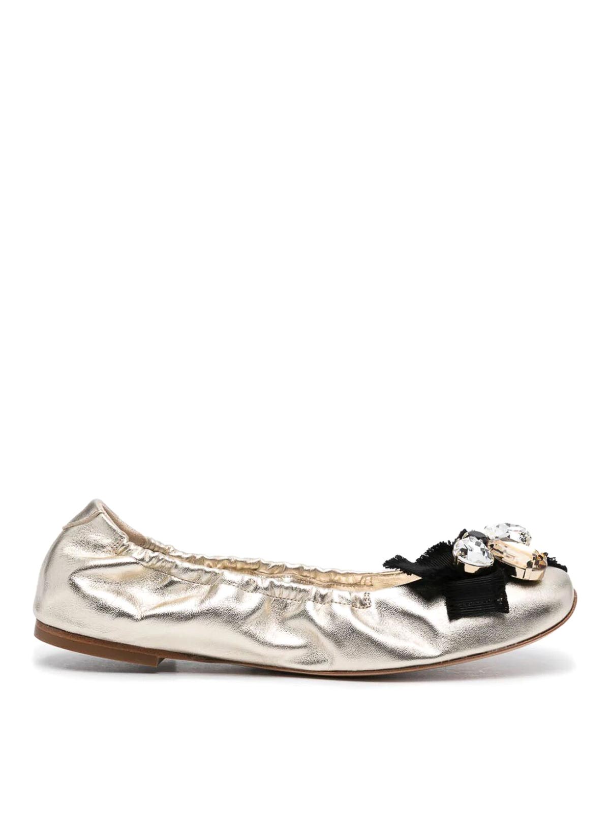 Casadei Flat Shoes In Metallic
