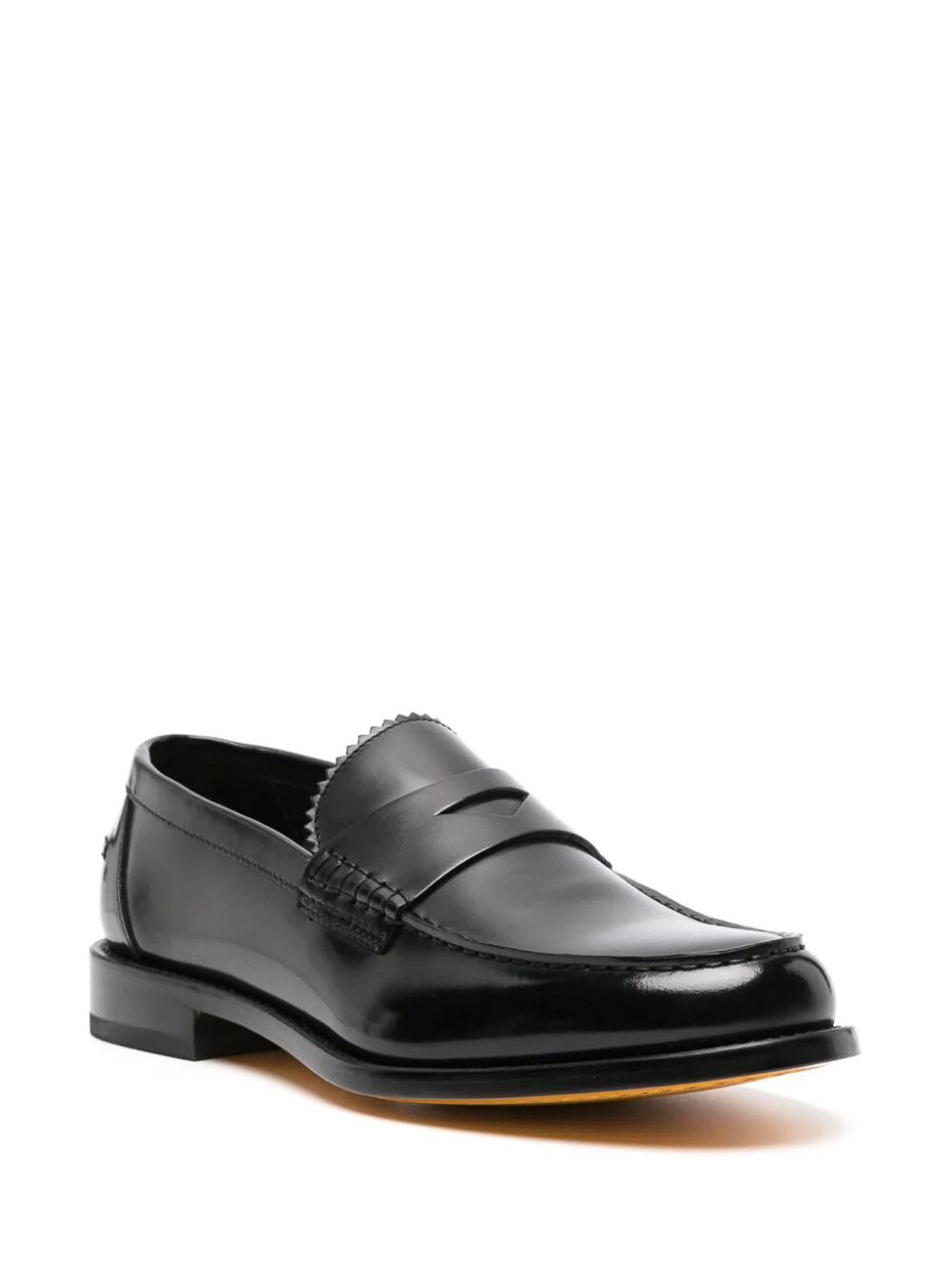 Shop Doucal's Penny Loafer In Black